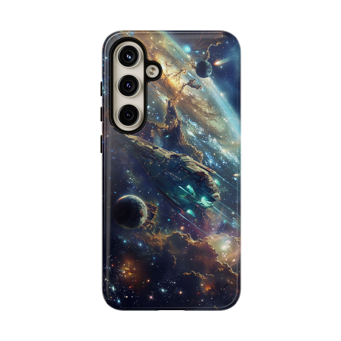 Galactic Voyage: Futuristic Spaceship - iPhone, Google Pixel, Samsung Galaxy