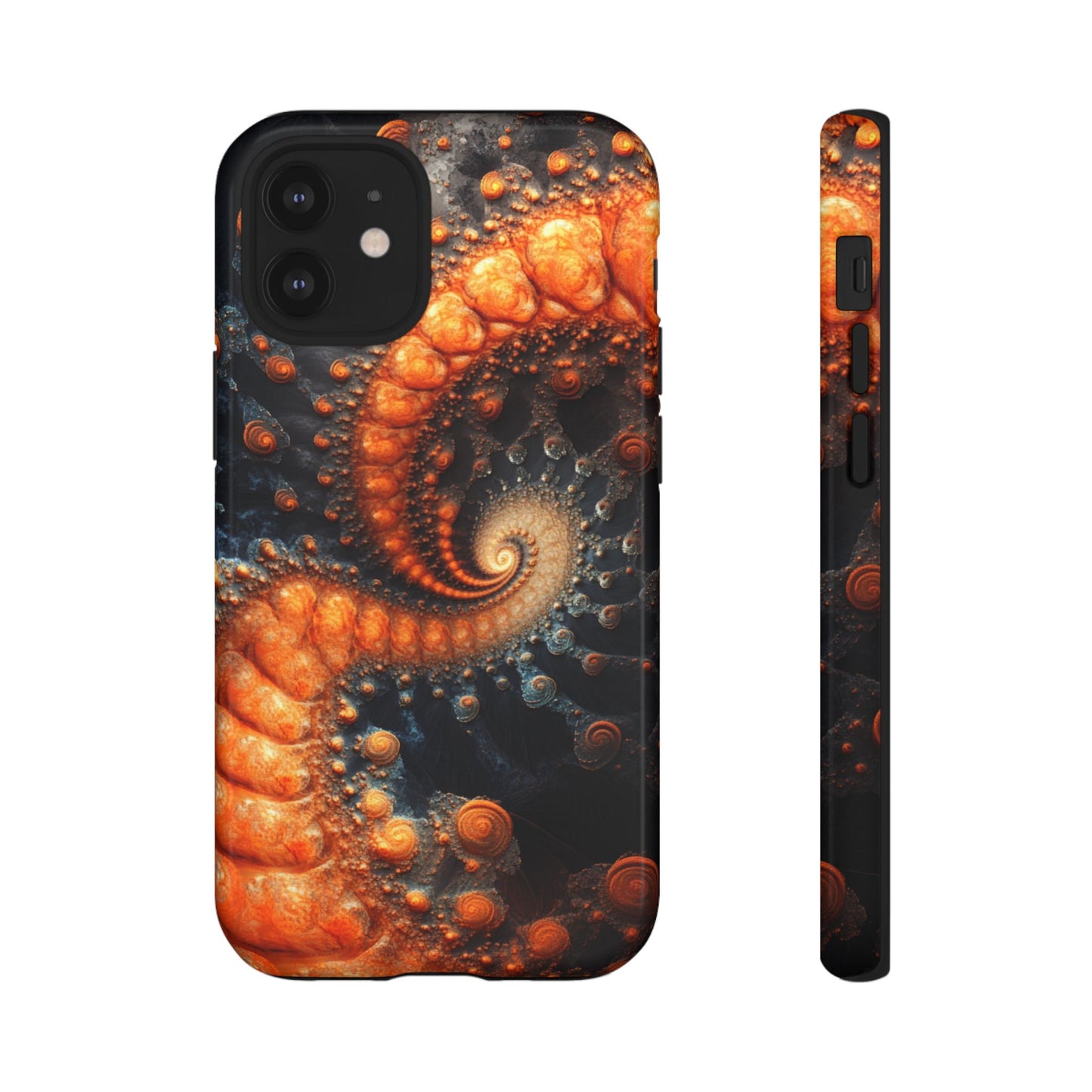 Amber Spiral Fractal – Tough iPhone Case