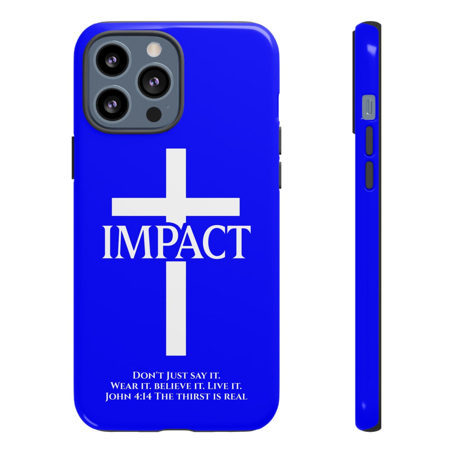 Impact Blue - Tough iPhone Case