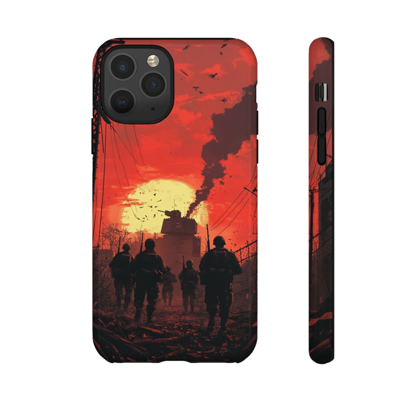 Dystopian Sunset Soldier Phone Case - iPhone, Google Pixel, Samsung Galaxy