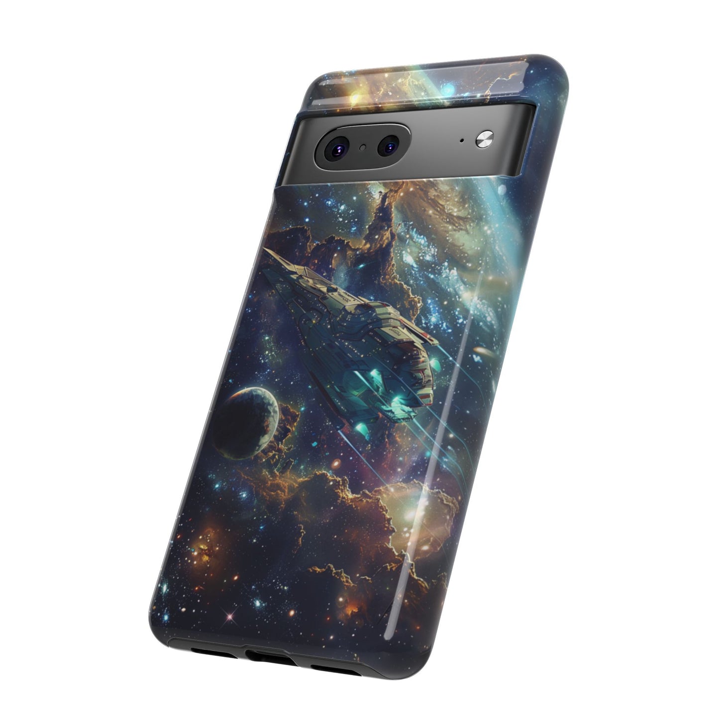 Galactic Voyage: Futuristic Spaceship - iPhone, Google Pixel, Samsung Galaxy