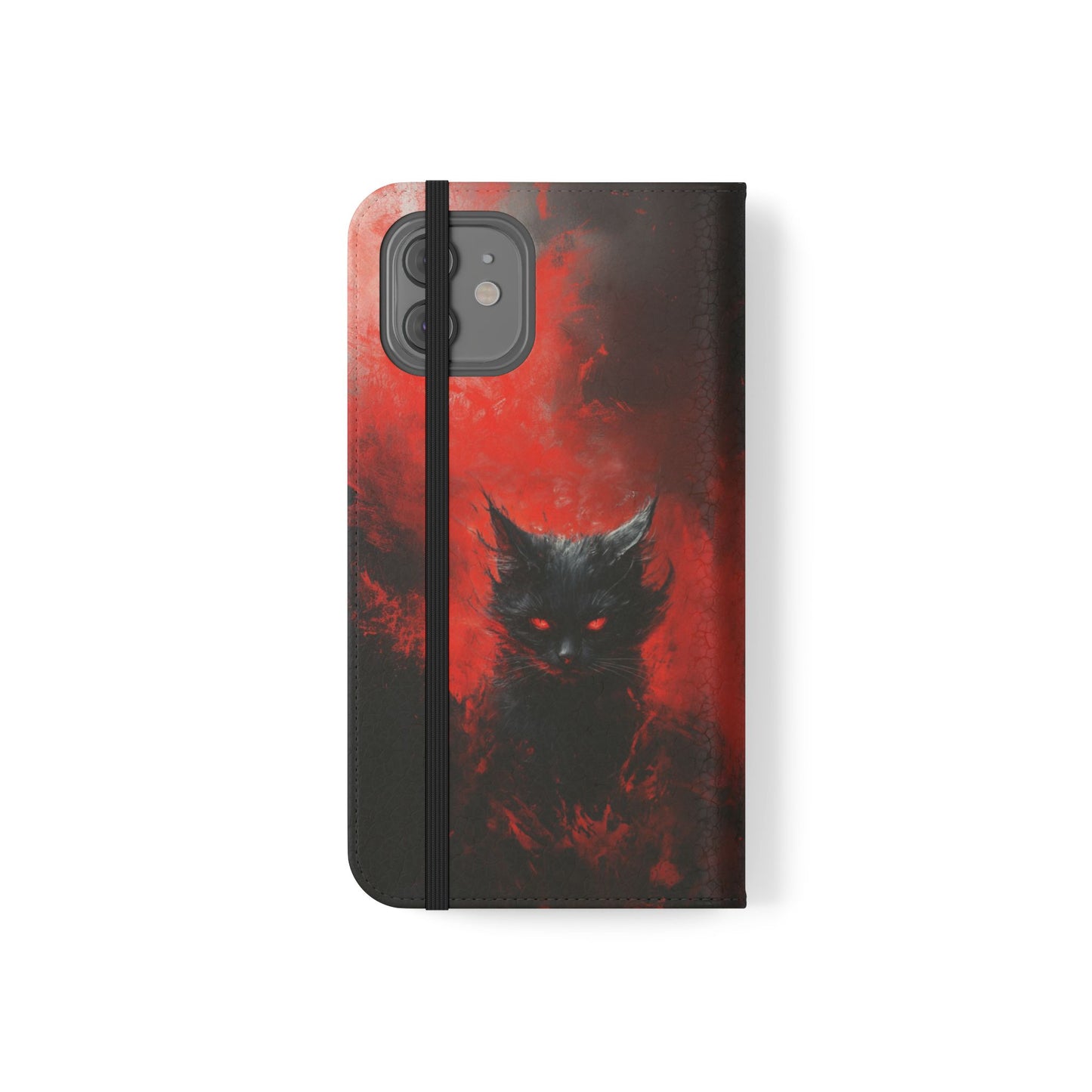 Fire Demon Black Cat - Wallet Flip Case