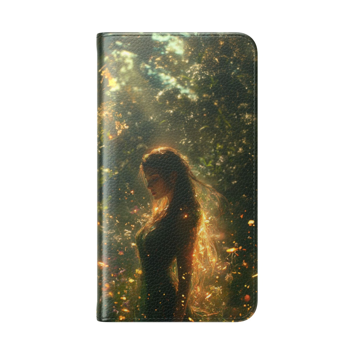 Forest Goddess Golden Light Meadow - Wallet Flip Case