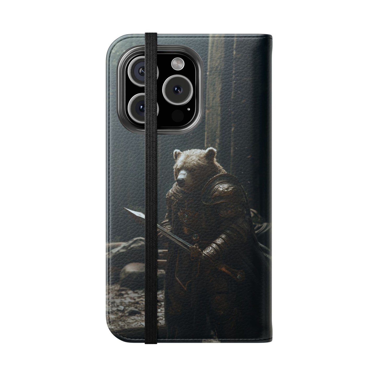 Medieval Bear Warrior Knight - Wallet Flip Case