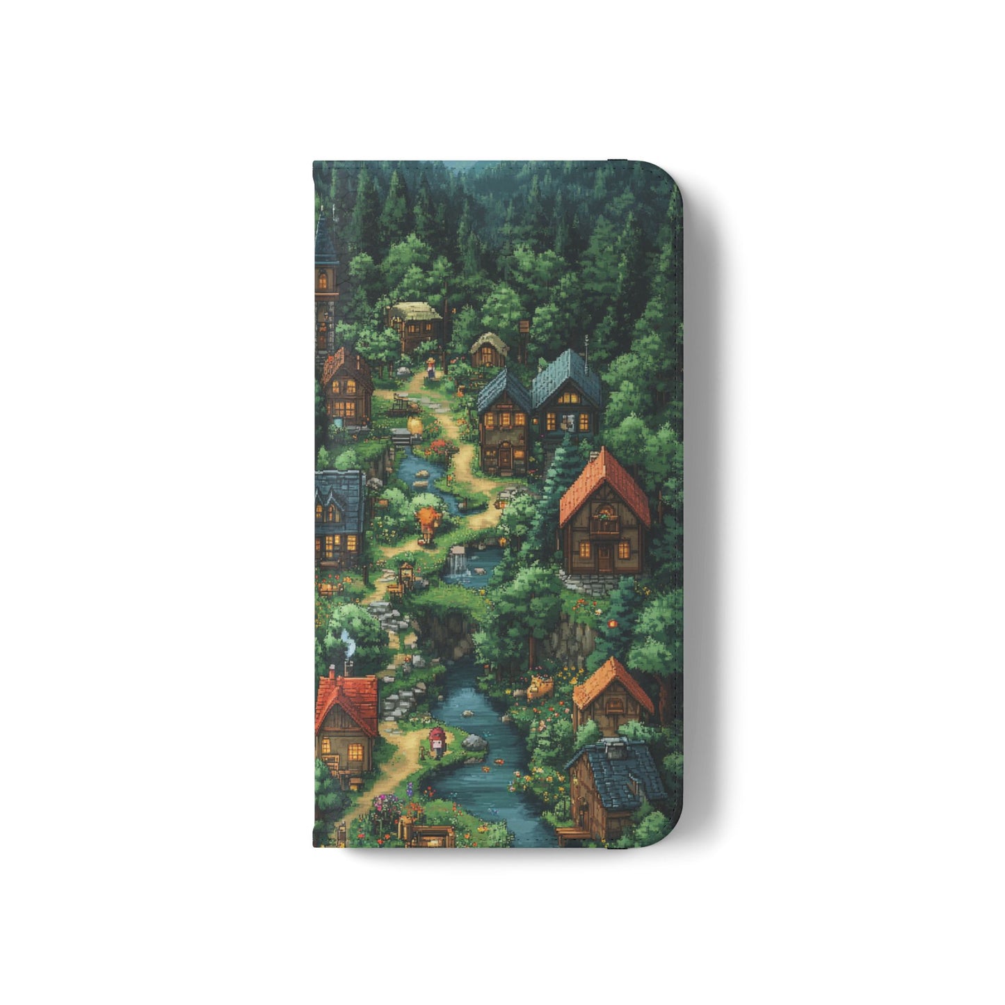Pixel Forest Hamlet - Wallet Flip Case
