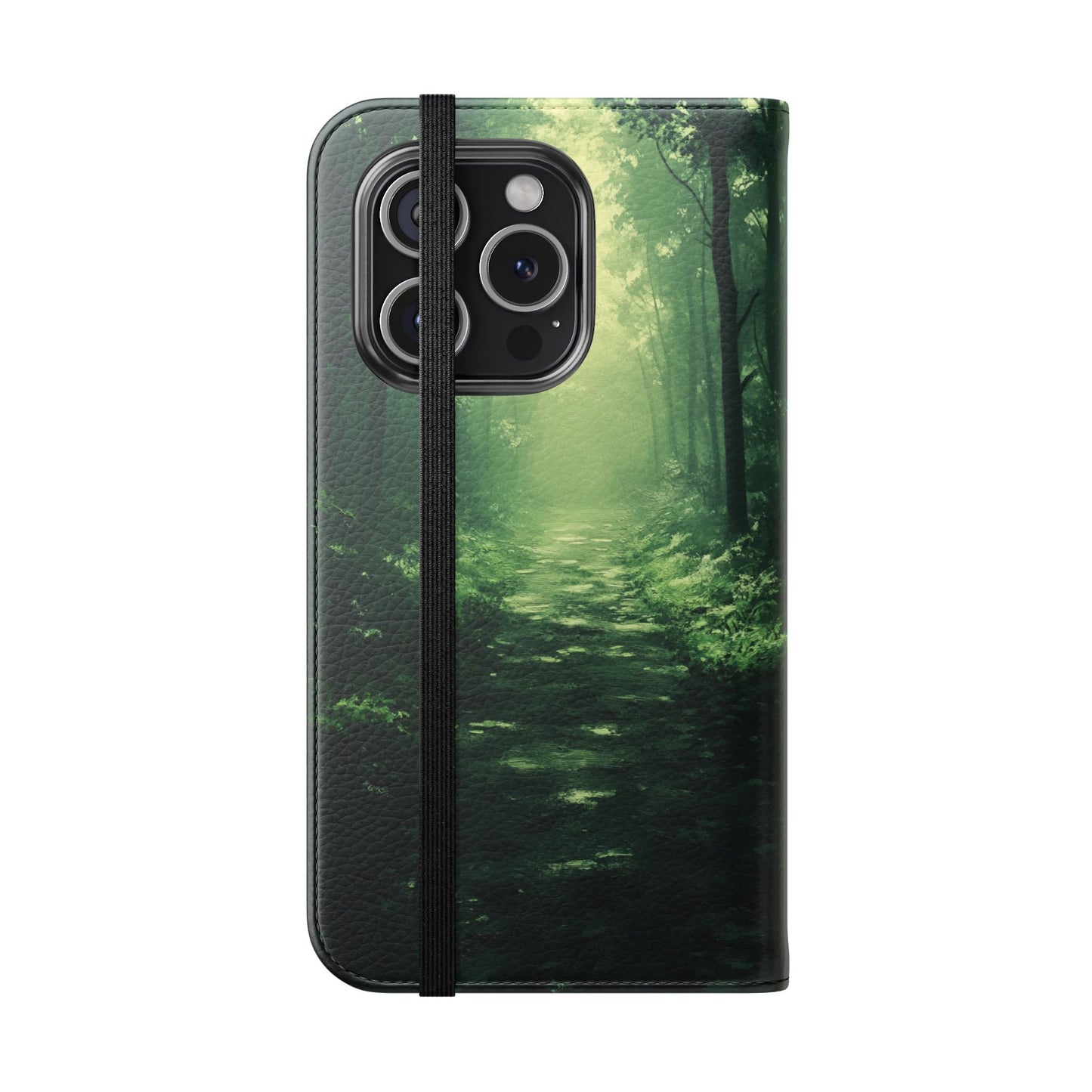 Emerald Mist Forest Path - Wallet Flip Case