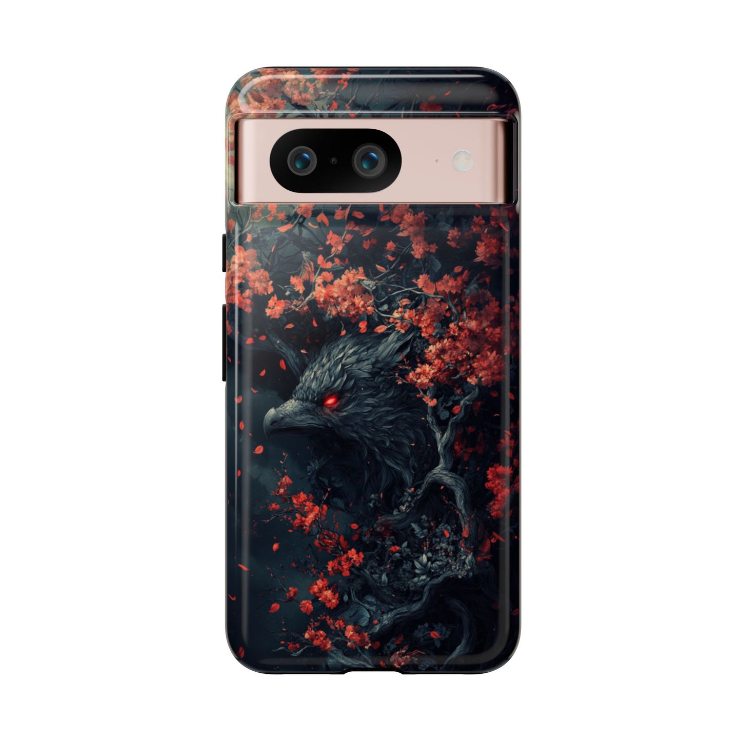 Crimson Raven Bloom – Tough Google Pixel Case