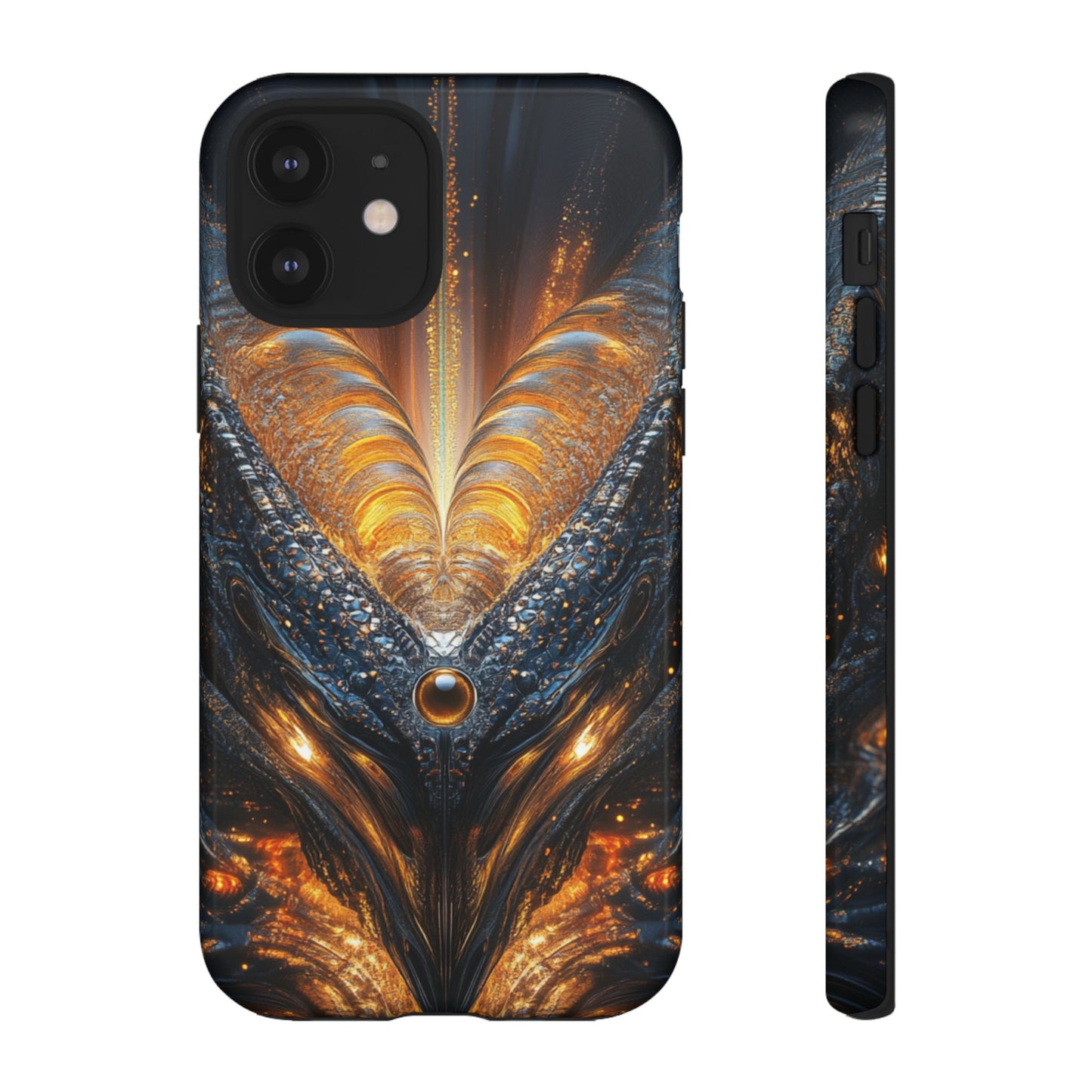 Obsidian Flare Fractal – Tough iPhone Case