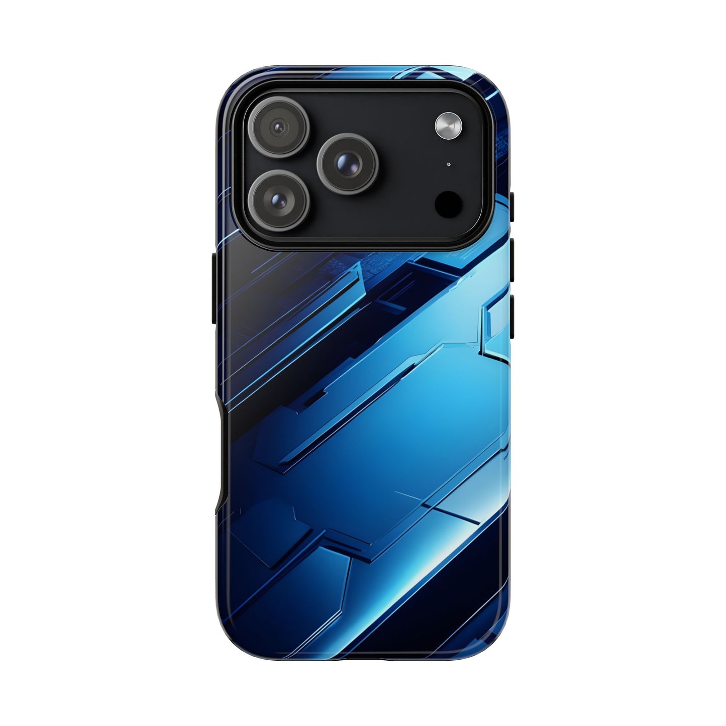 Blue Tech Matrix - Tough iPhone Case