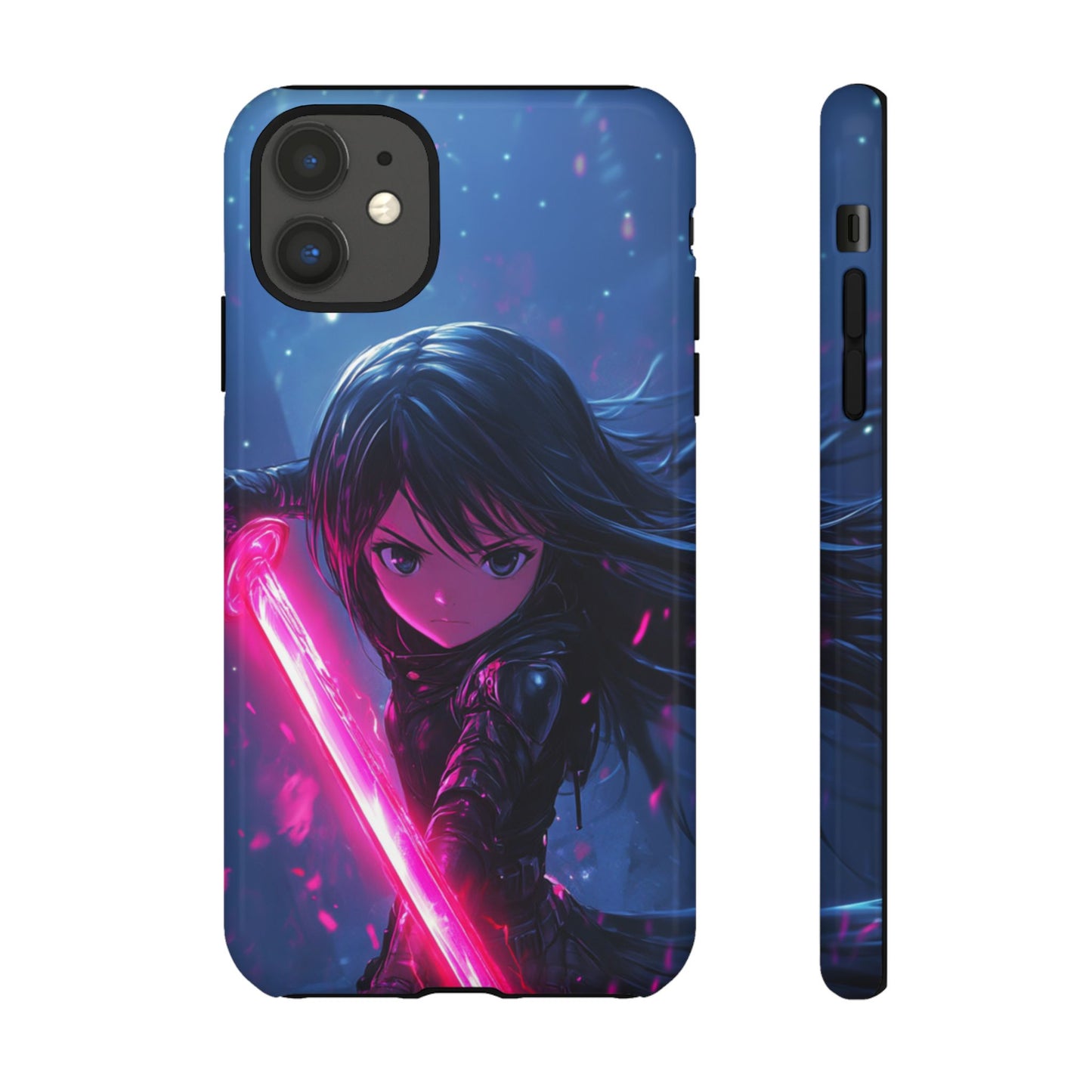 Neon Blade Warrior – Tough iPhone Case