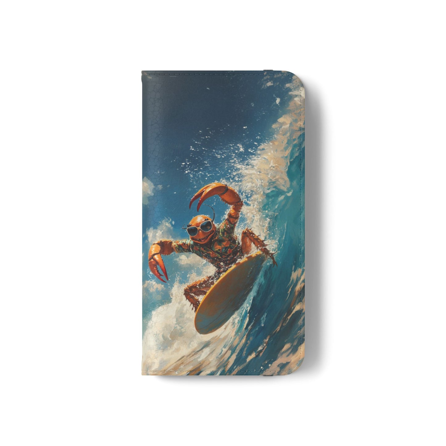 Surfing Crab - Wallet Flip Case