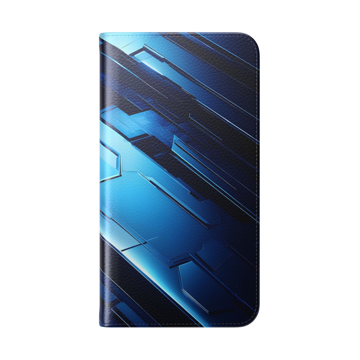 Blue Tech Matrix - Wallet Flip Case