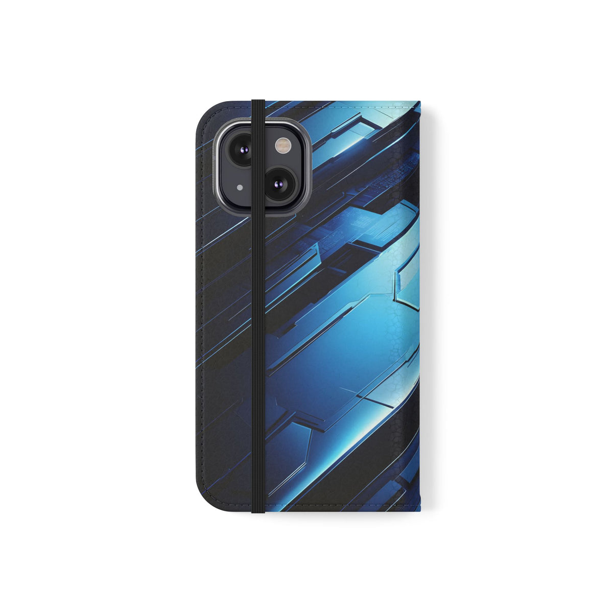 Blue Tech Matrix - Wallet Flip Case