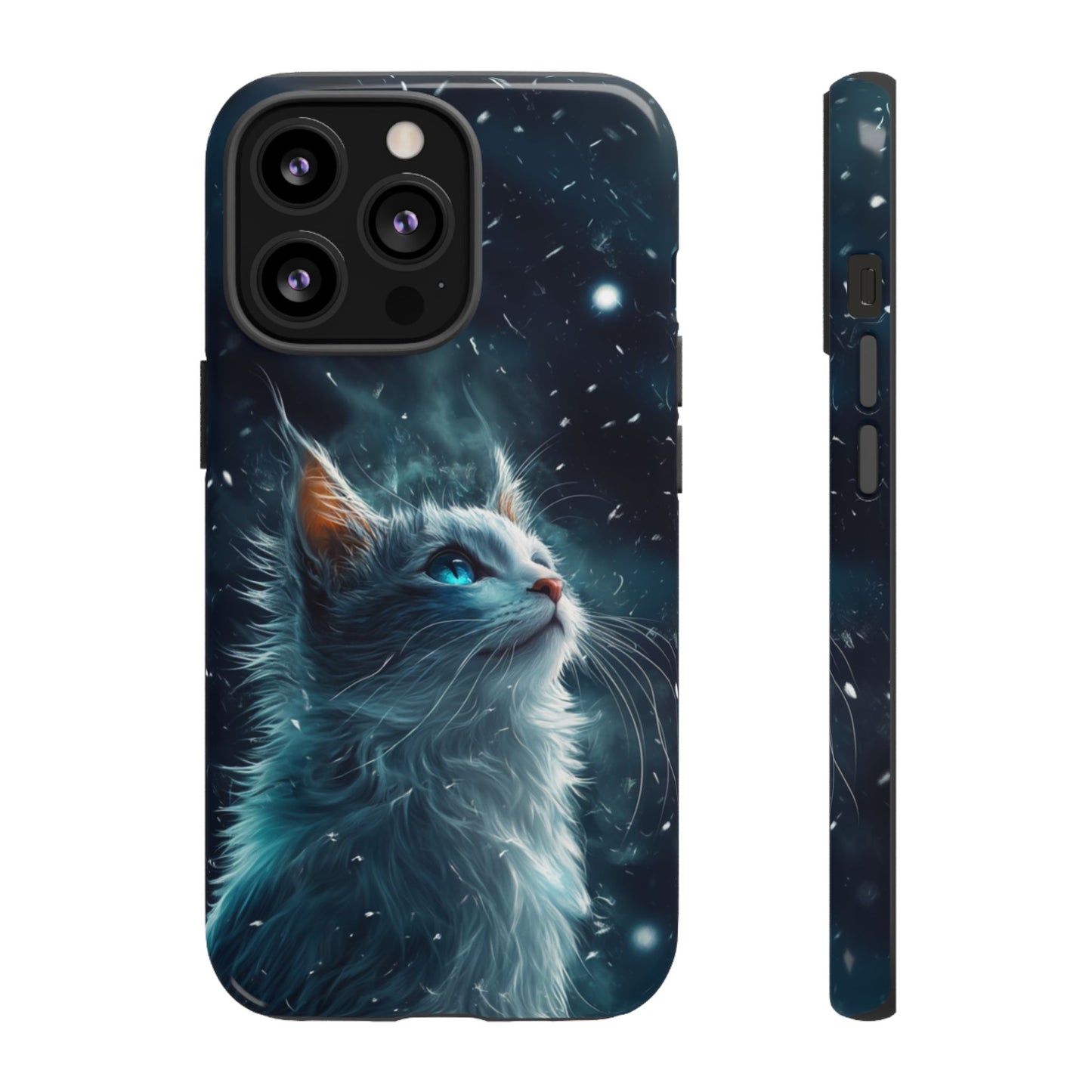 Ethereal Gaze White Cat Phone Case - iPhone, Google Pixel, Samsung Galaxy