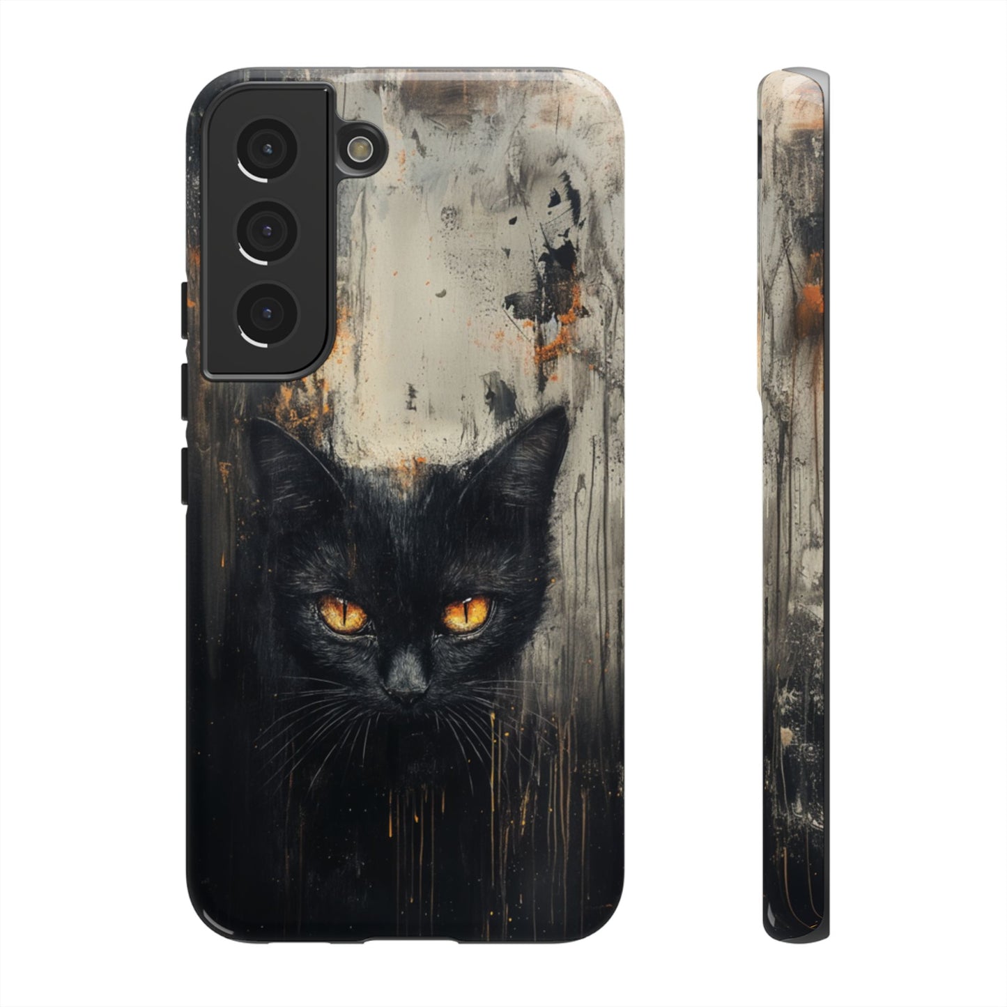 Black Cat Shadow Gaze - Tough Samsung Galaxy Case