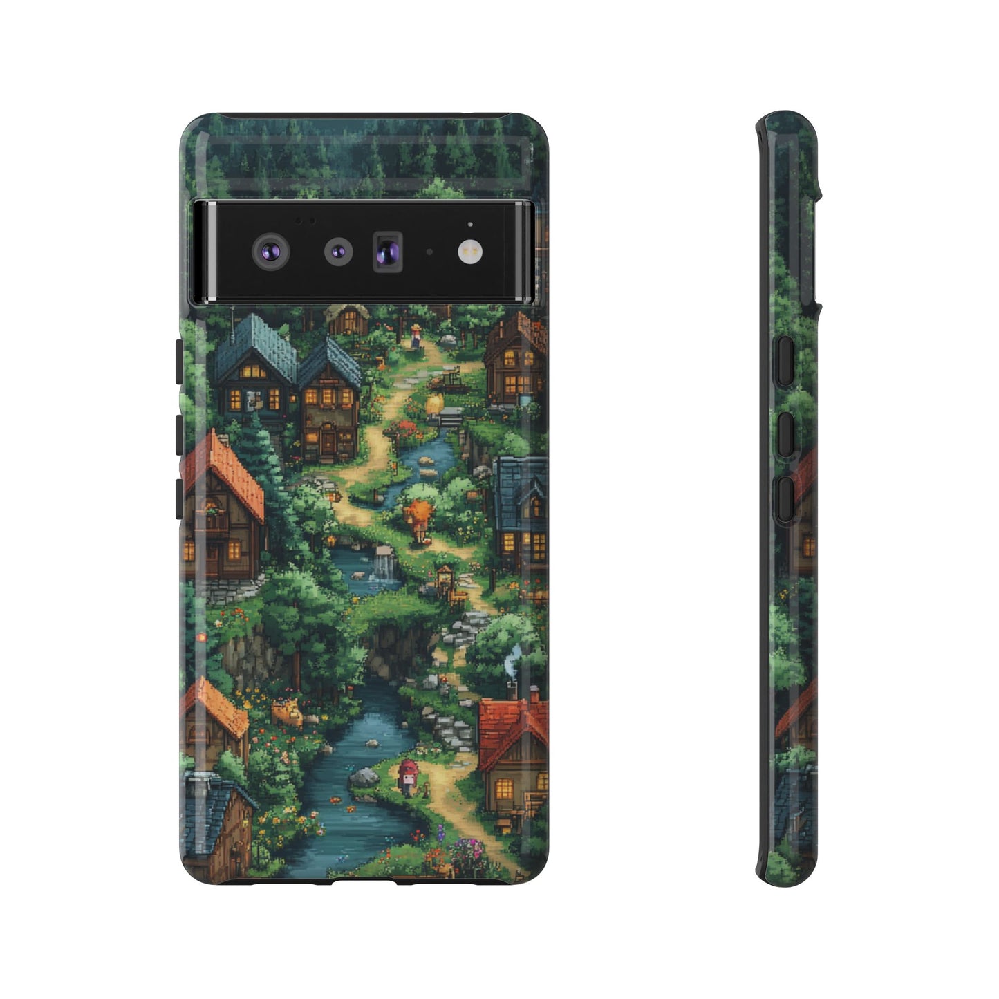 Enchanted Village: Pixel Paradise Phone Case - iPhone, Google Pixel, Samsung Galaxy