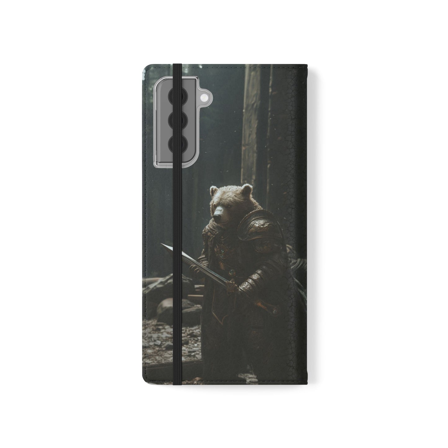Medieval Bear Warrior Knight - Wallet Flip Case