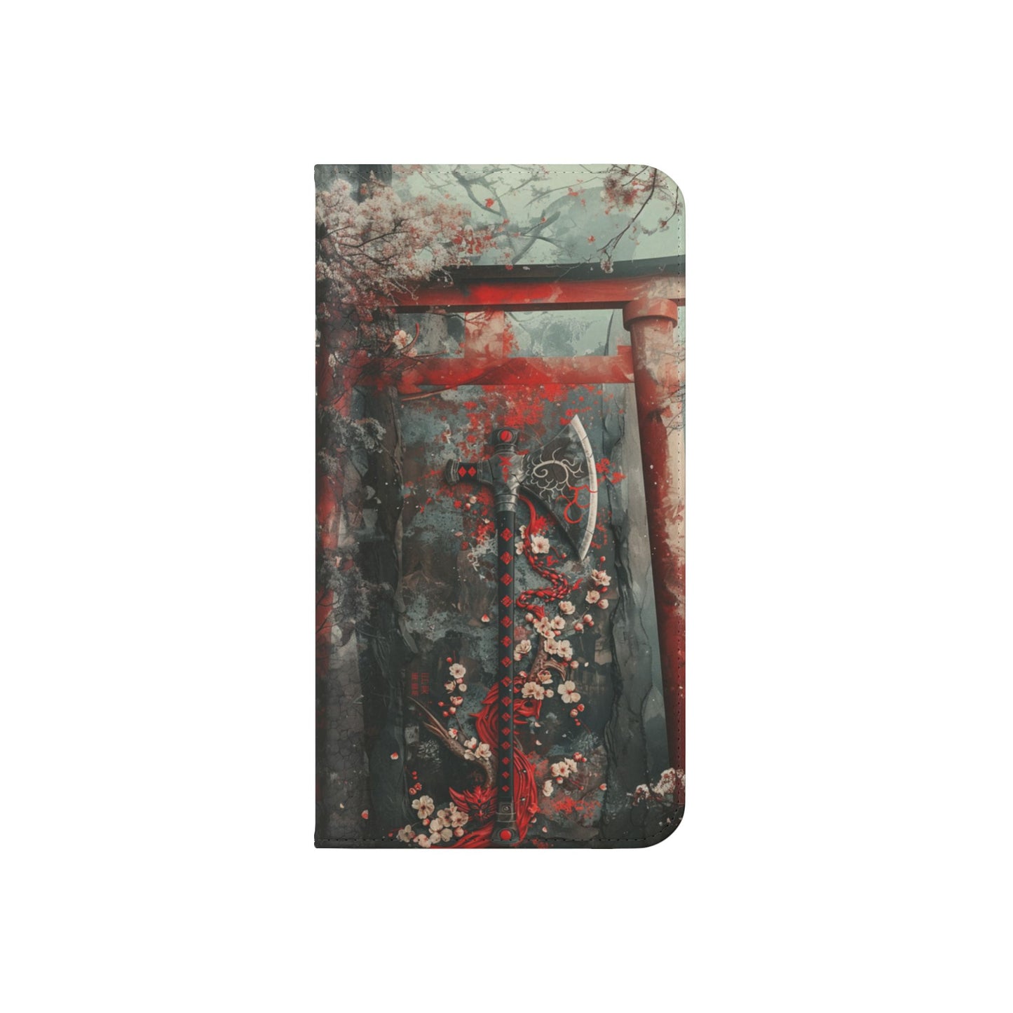 Sakura Warrior Axe - Wallet Flip Case