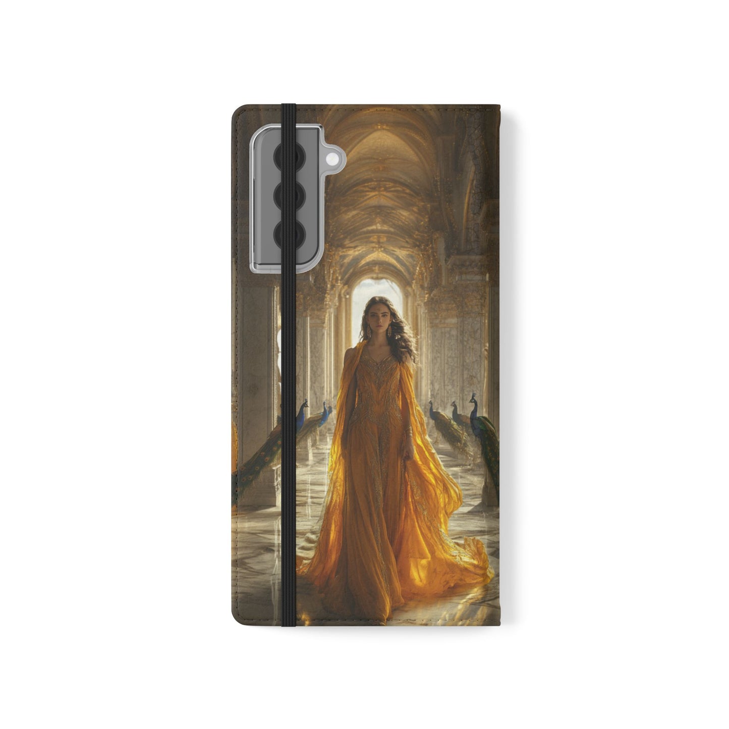 Hera Golden Palace Peacock Goddess - Wallet Flip Case