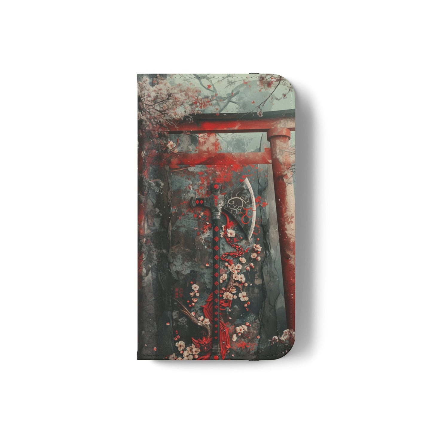 Sakura Warrior Axe - Wallet Flip Case