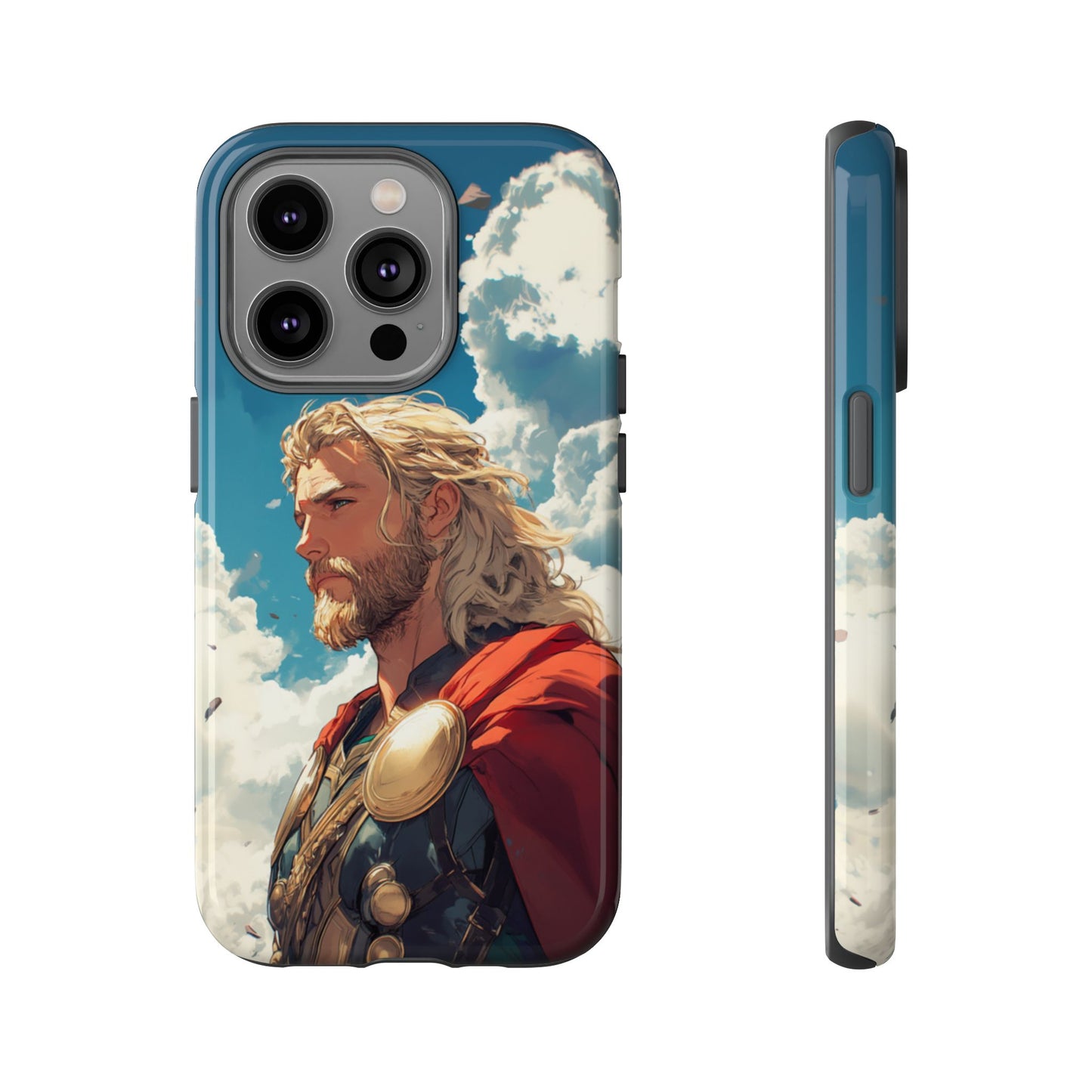 Celestial Protector: Anime-Style Thor Phone Case - iPhone, Google Pixel, Samsung