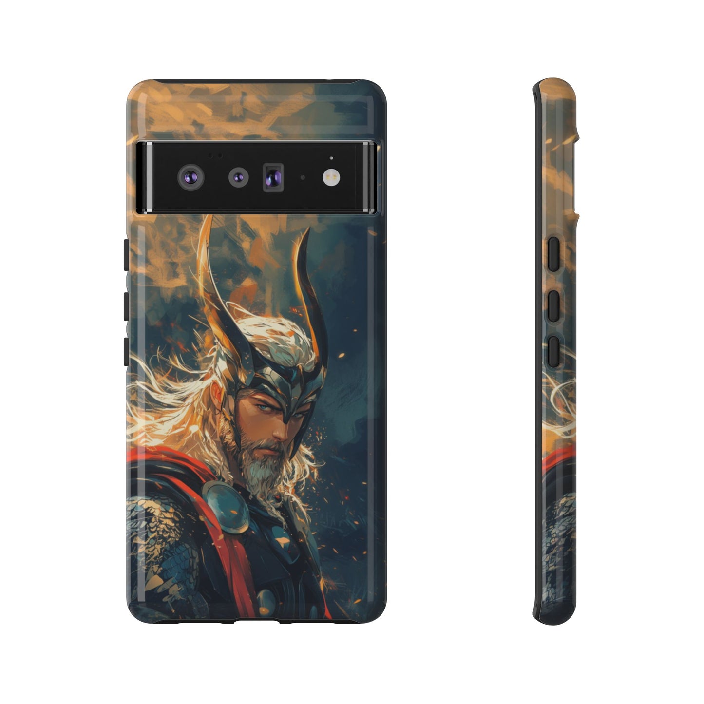 Storm-Bringer: Epic Thor Anime-Style Phone Case - iPhone, Google Pixel, Samsung