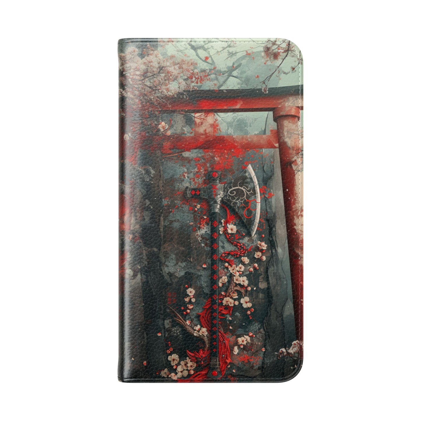 Sakura Warrior Axe - Wallet Flip Case