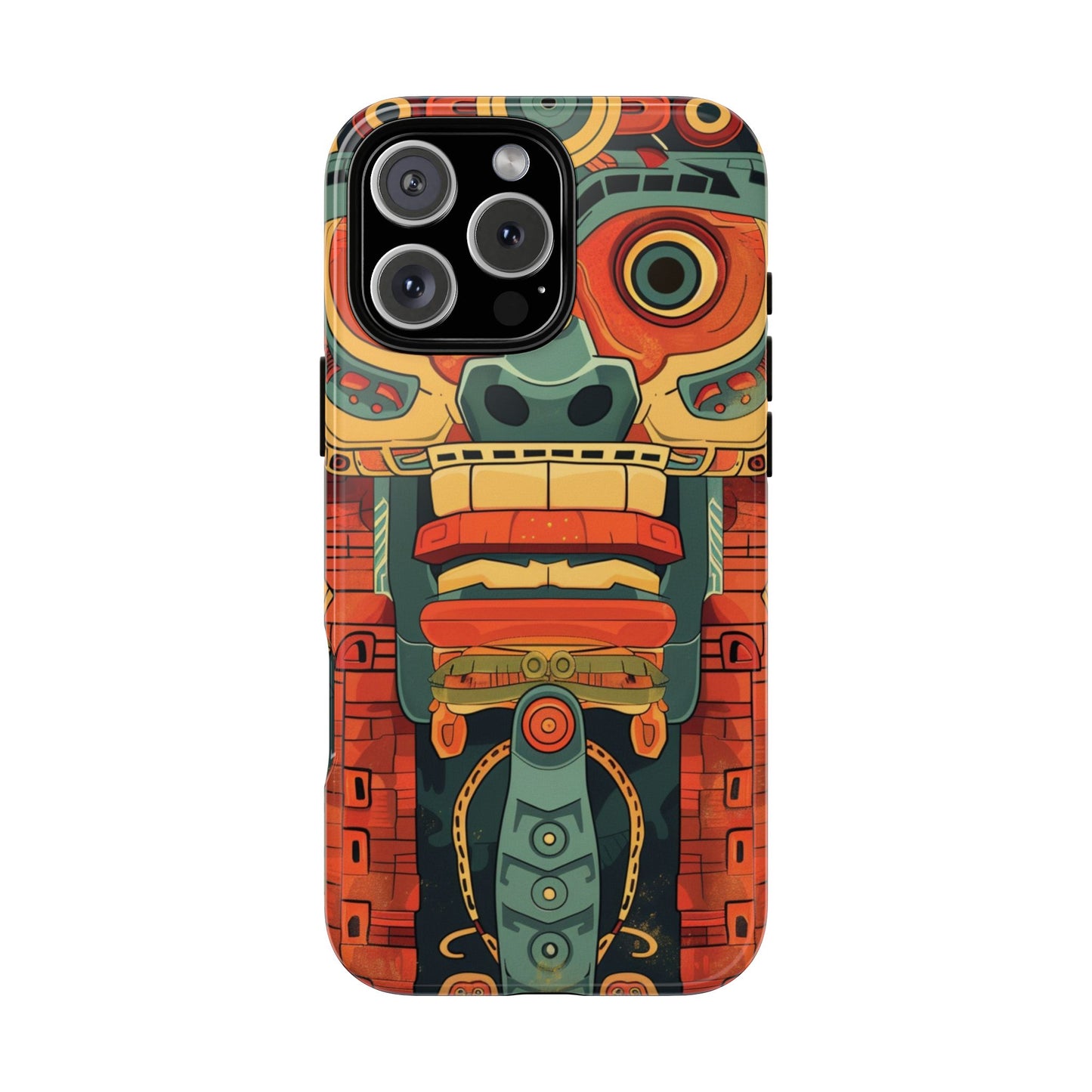 Aztec Totem Mask - Tough iPhone Case