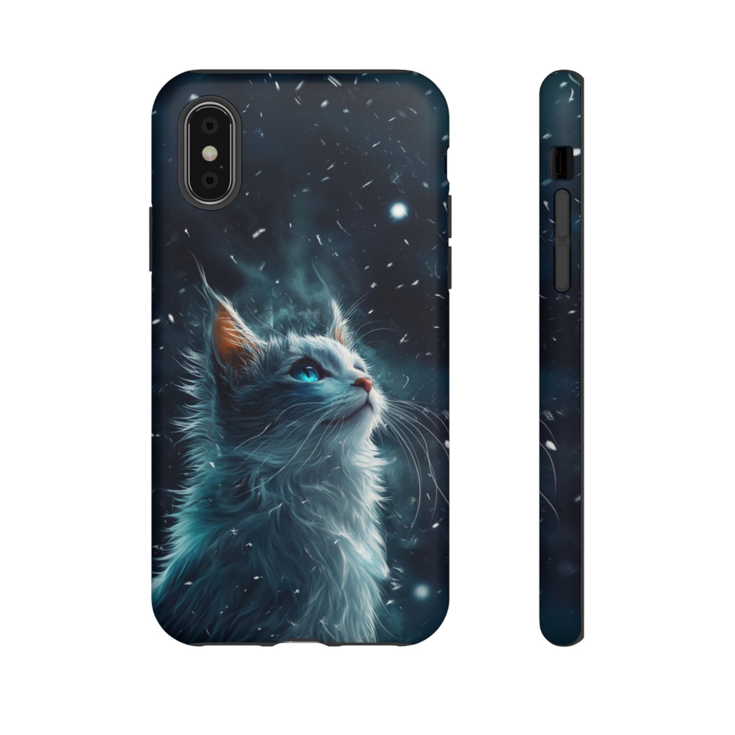 Ethereal Gaze White Cat Phone Case - iPhone, Google Pixel, Samsung Galaxy