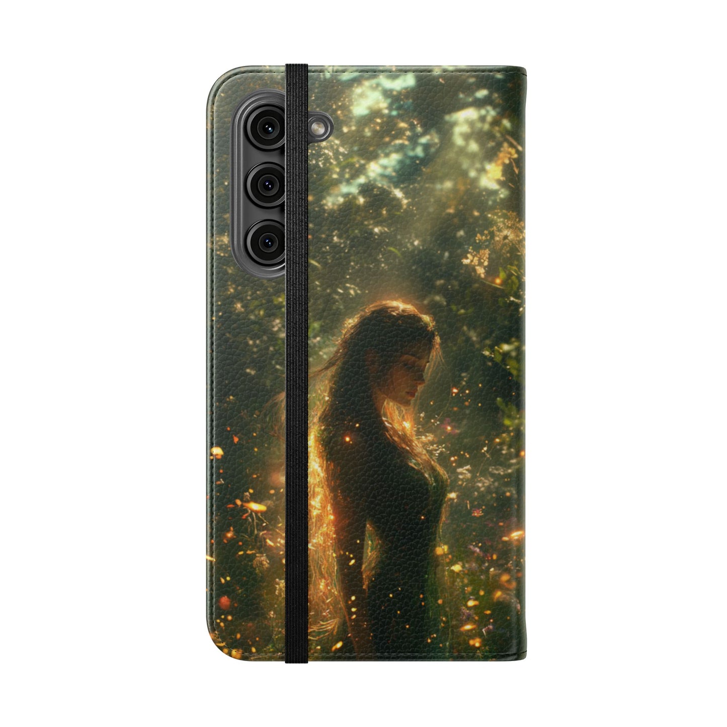 Forest Goddess Golden Light Meadow - Wallet Flip Case