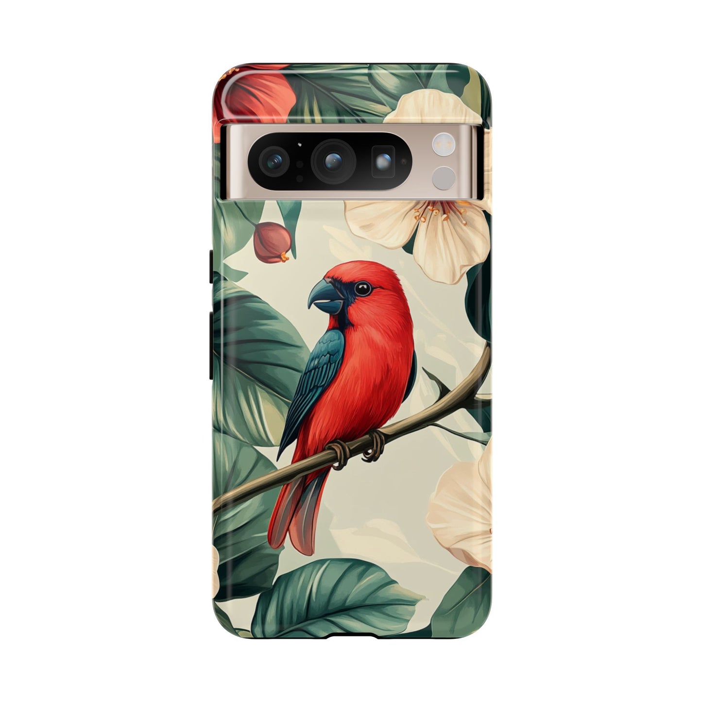 Tropical Bird and Hibiscus Phone Case – iPhone, Google Pixel, Samsung Galaxy