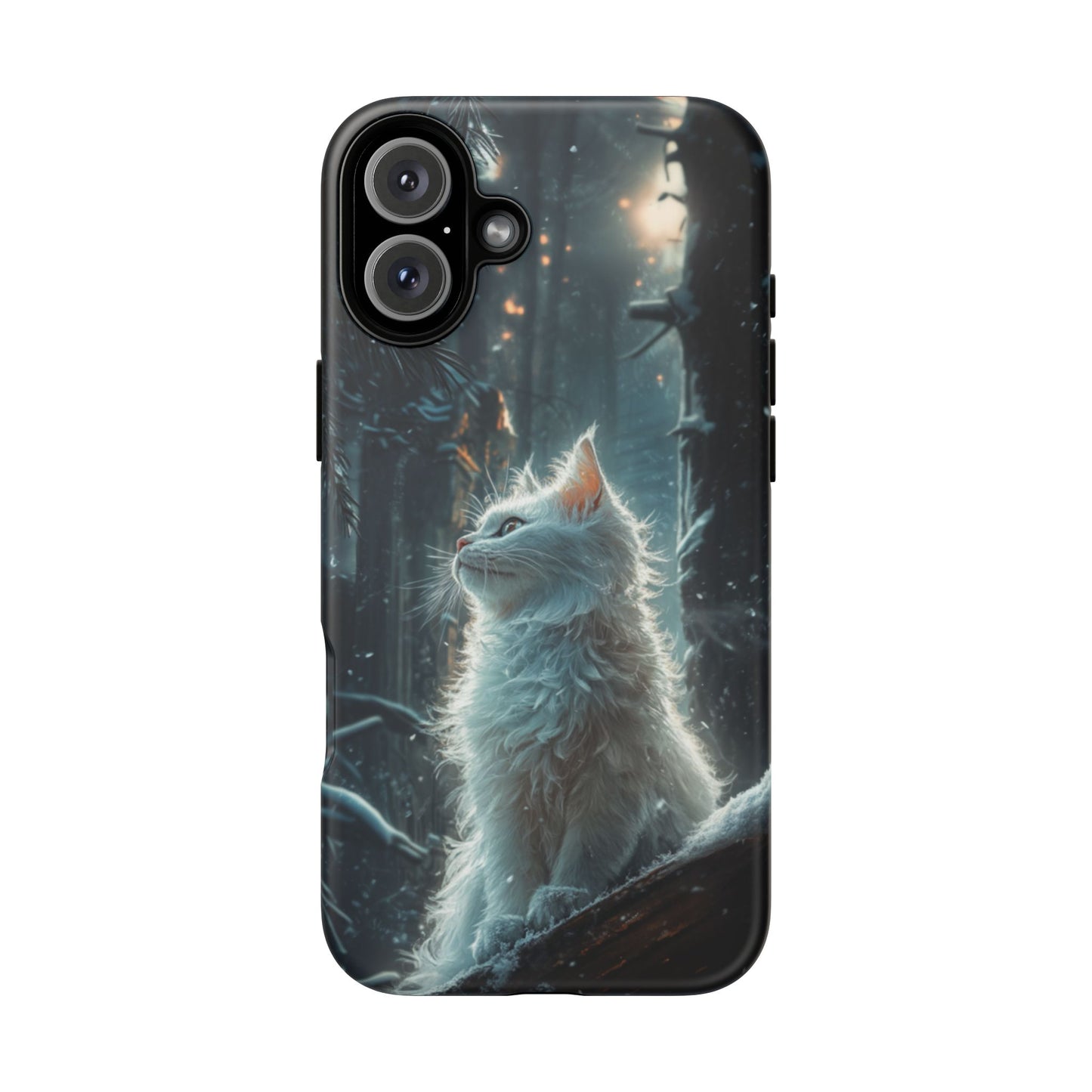 Winter Enchantment White Cat Phone Case - iPhone, Google Pixel, Samsung Galaxy