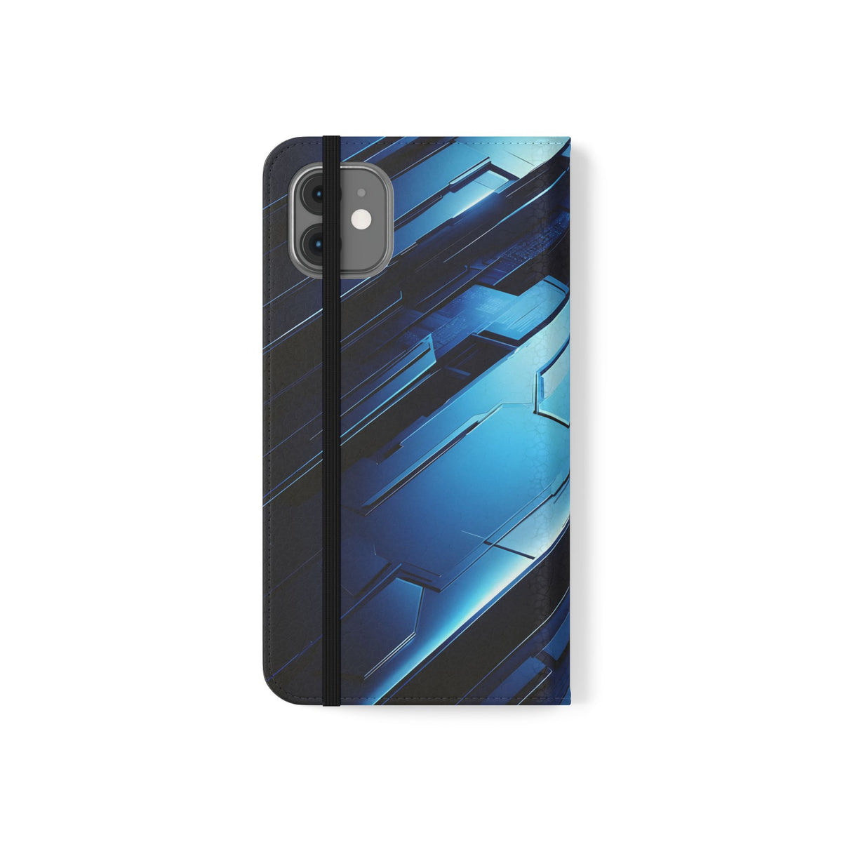 Blue Tech Matrix - Wallet Flip Case