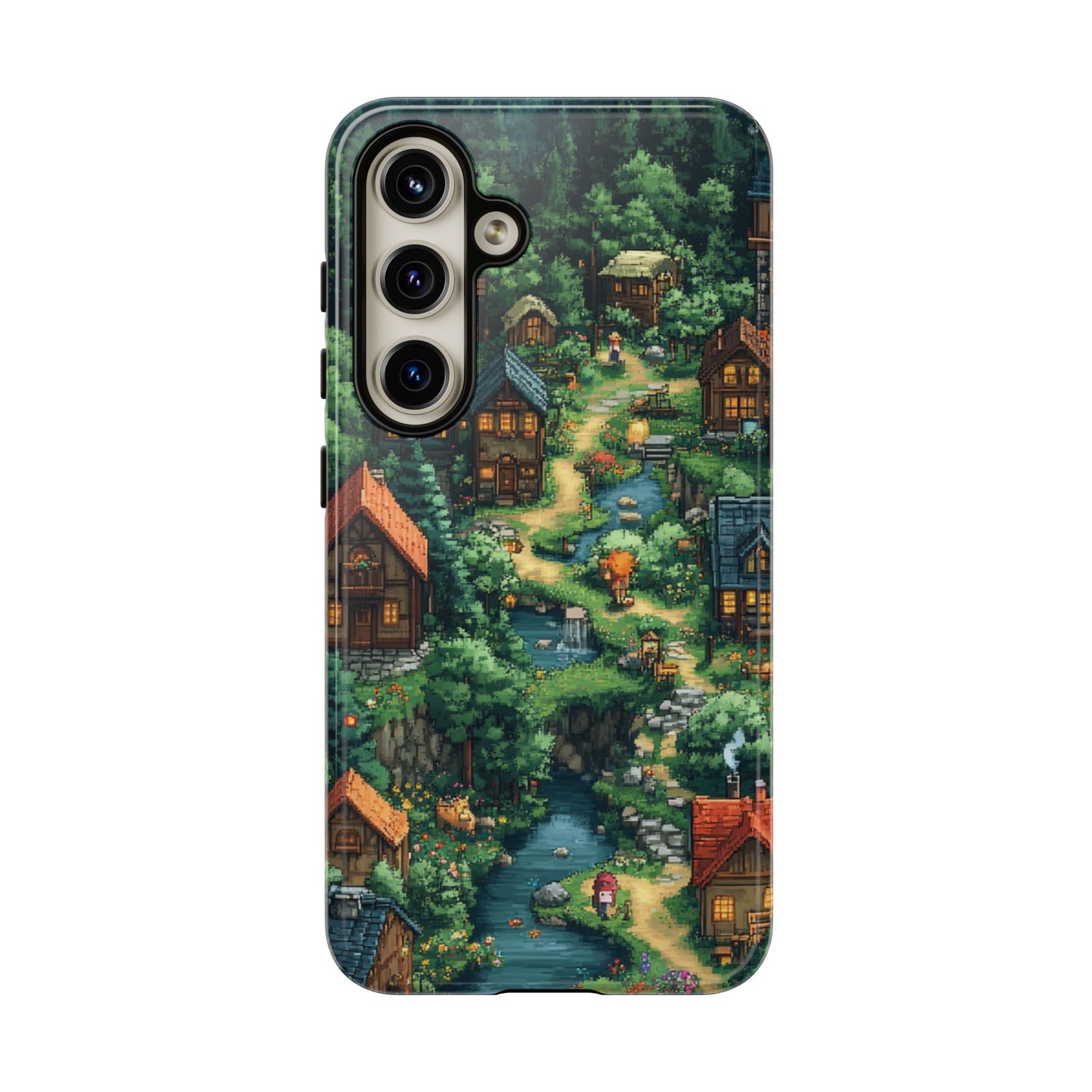 Enchanted Village: Pixel Paradise Phone Case - iPhone, Google Pixel, Samsung Galaxy