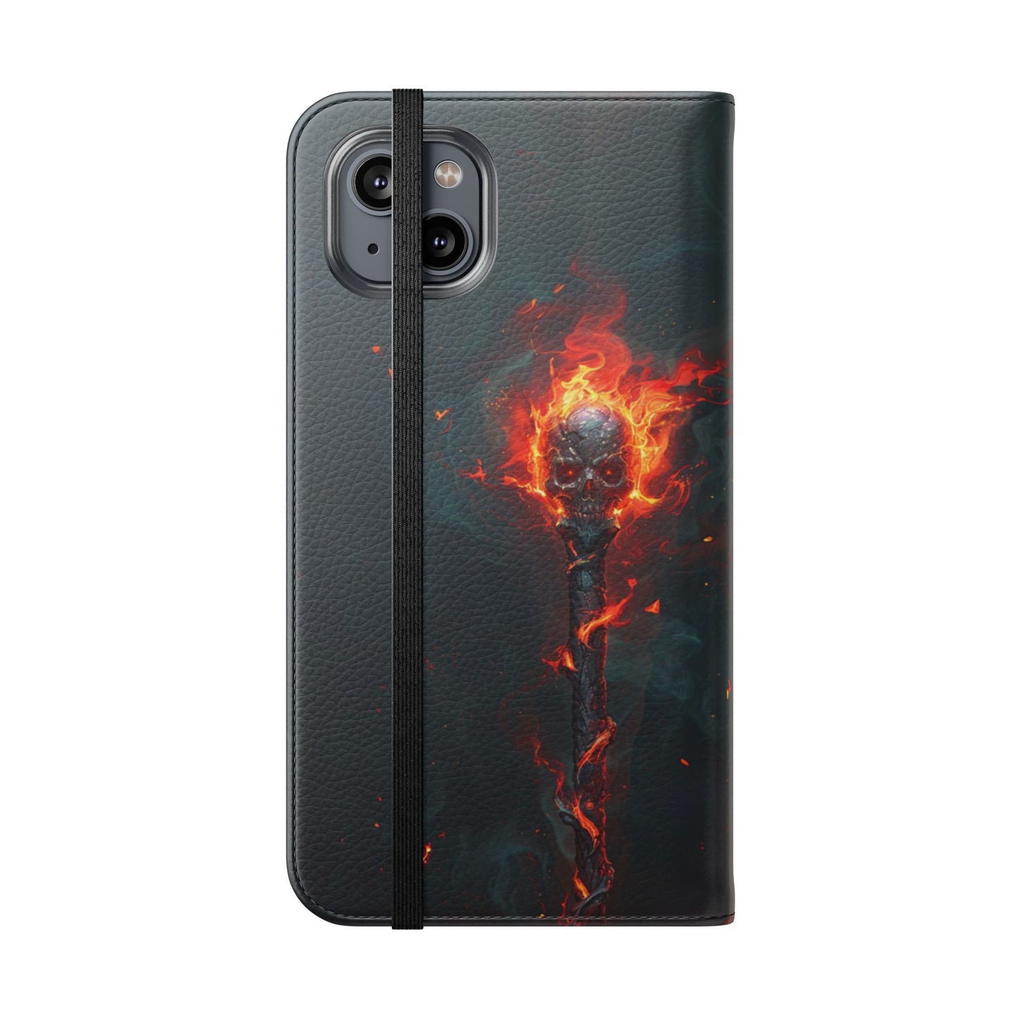 Inferno Skull Staff - Wallet Flip Case