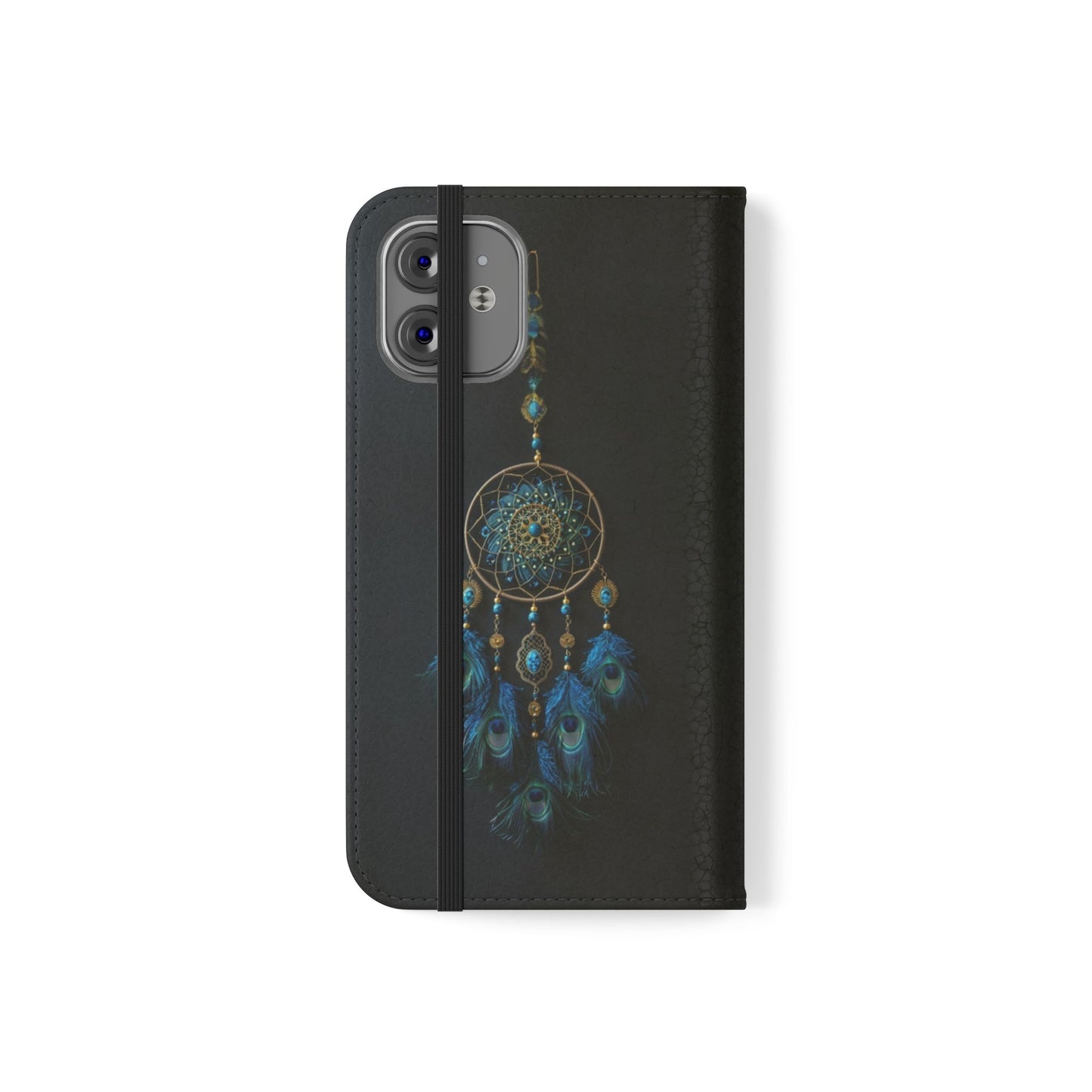 Peacock Feather Dreamcatcher - Wallet Flip Case