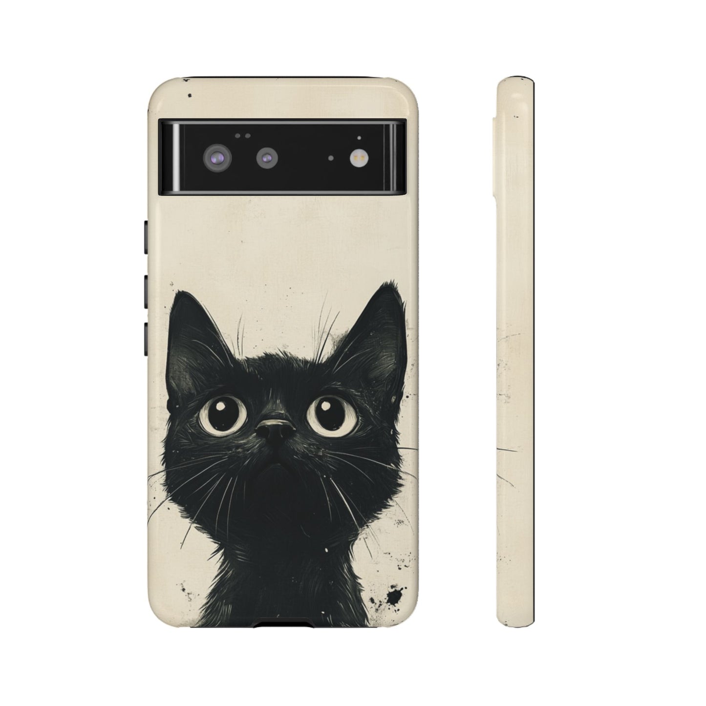 Black Cat Ink Sketch - Tough Google Pixel Case