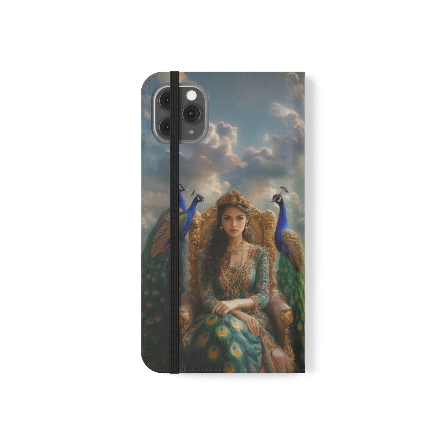 Hera Peacock Empress Golden Throne - Wallet Flip Case