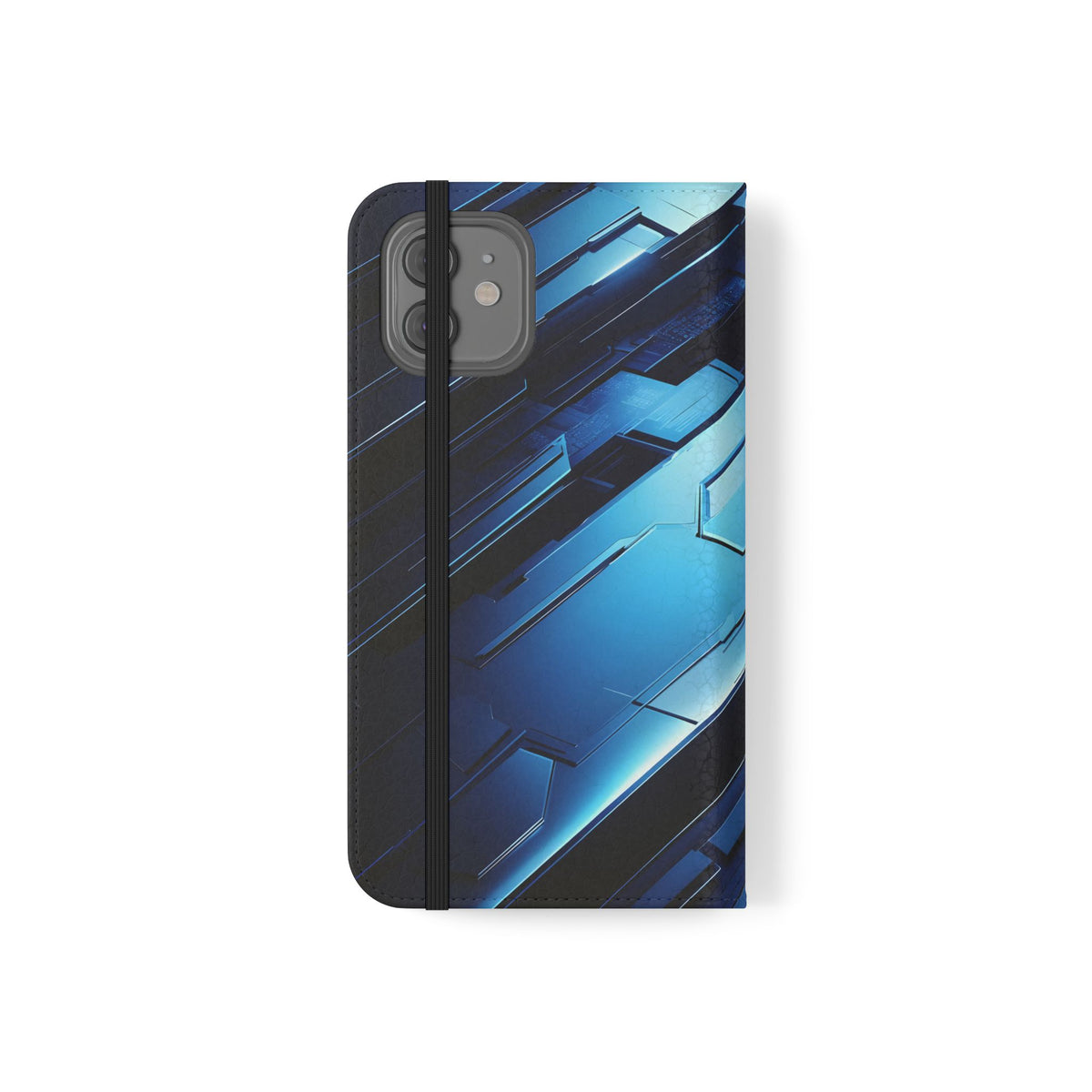 Blue Tech Matrix - Wallet Flip Case