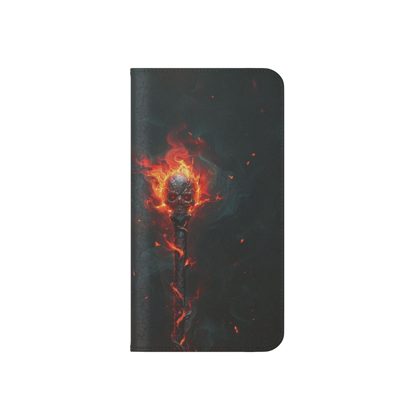 Inferno Skull Staff - Wallet Flip Case