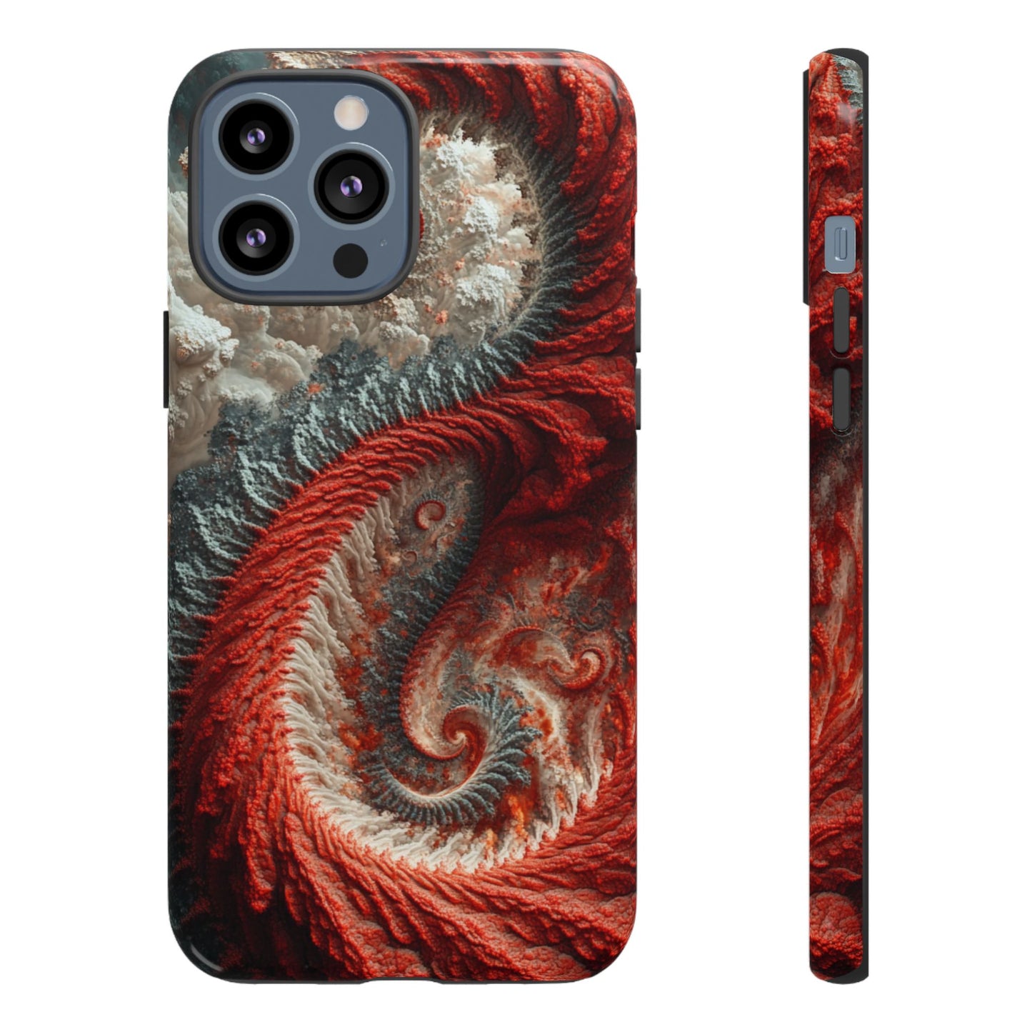 Crimson Spiral Fractal – Tough iPhone Case