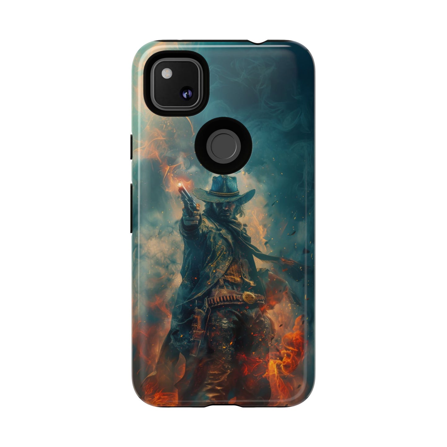 Flaming Outlaw Gunslinger – Tough Google Pixel Case