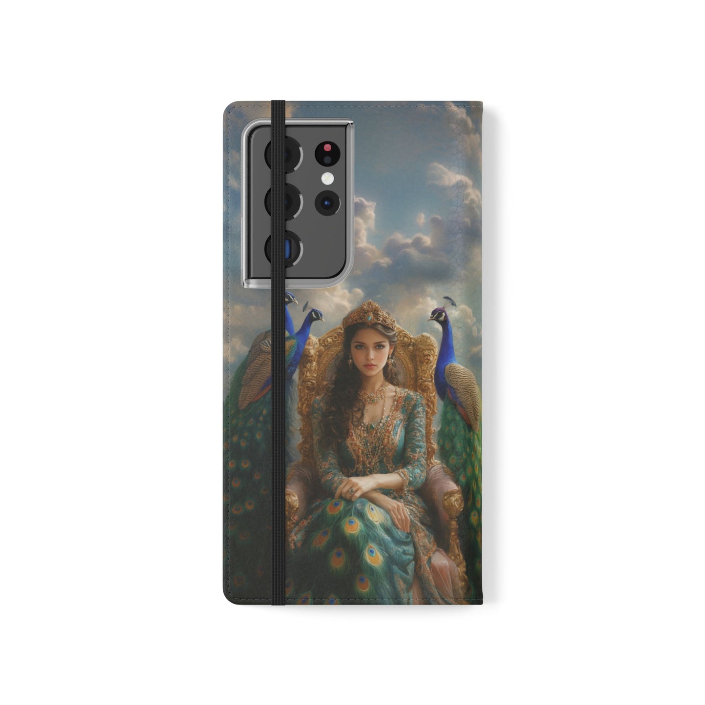 Hera Peacock Empress Golden Throne - Wallet Flip Case