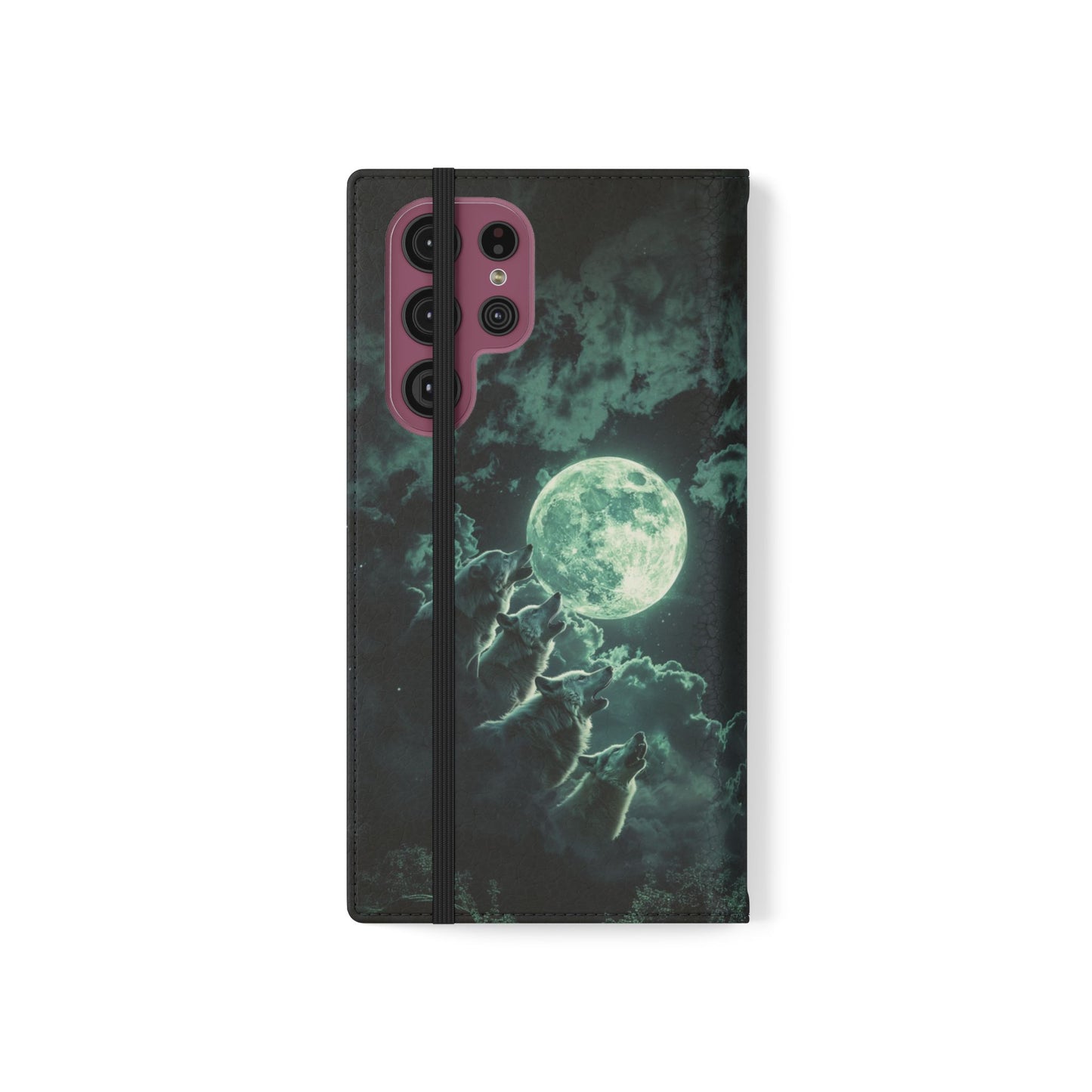 Moonlit Wolf Chorus - Wallet Flip Case
