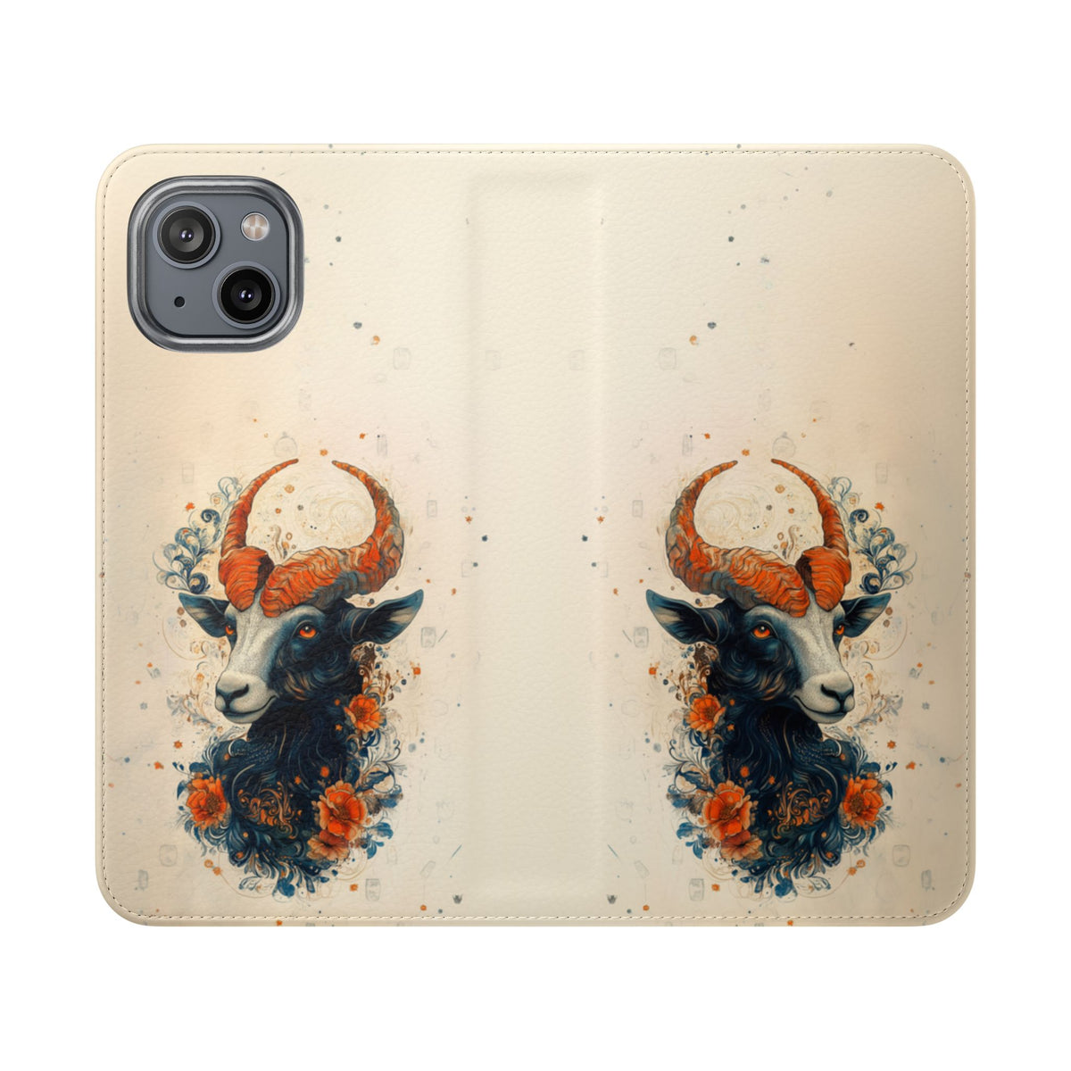 Capricorn Celestial Goat - Wallet Flip Case
