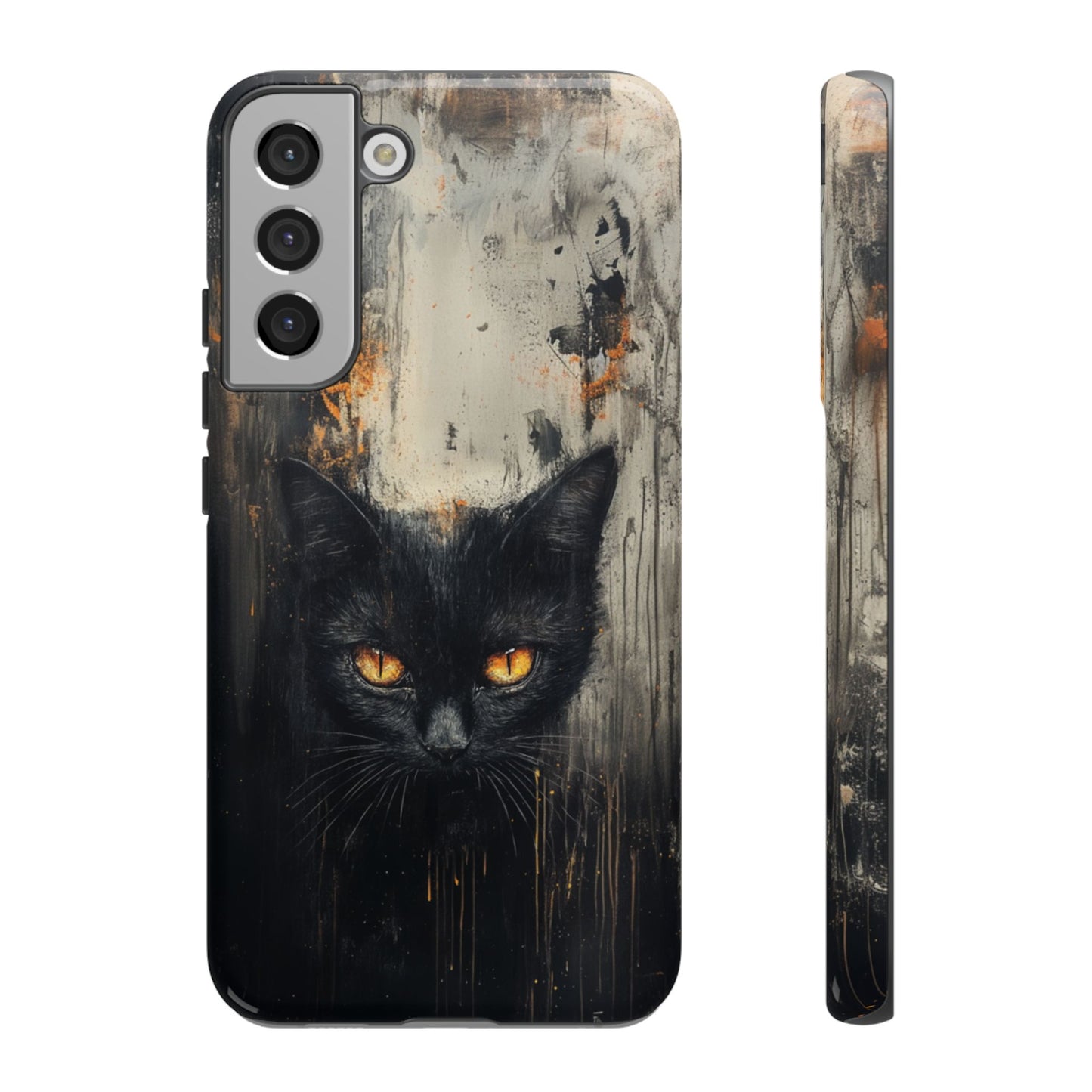 Black Cat Shadow Gaze - Tough Samsung Galaxy Case