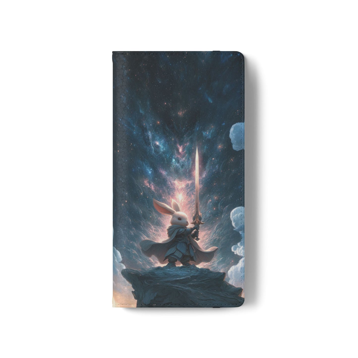 Cosmic Warrior Rabbit - Wallet Flip Case