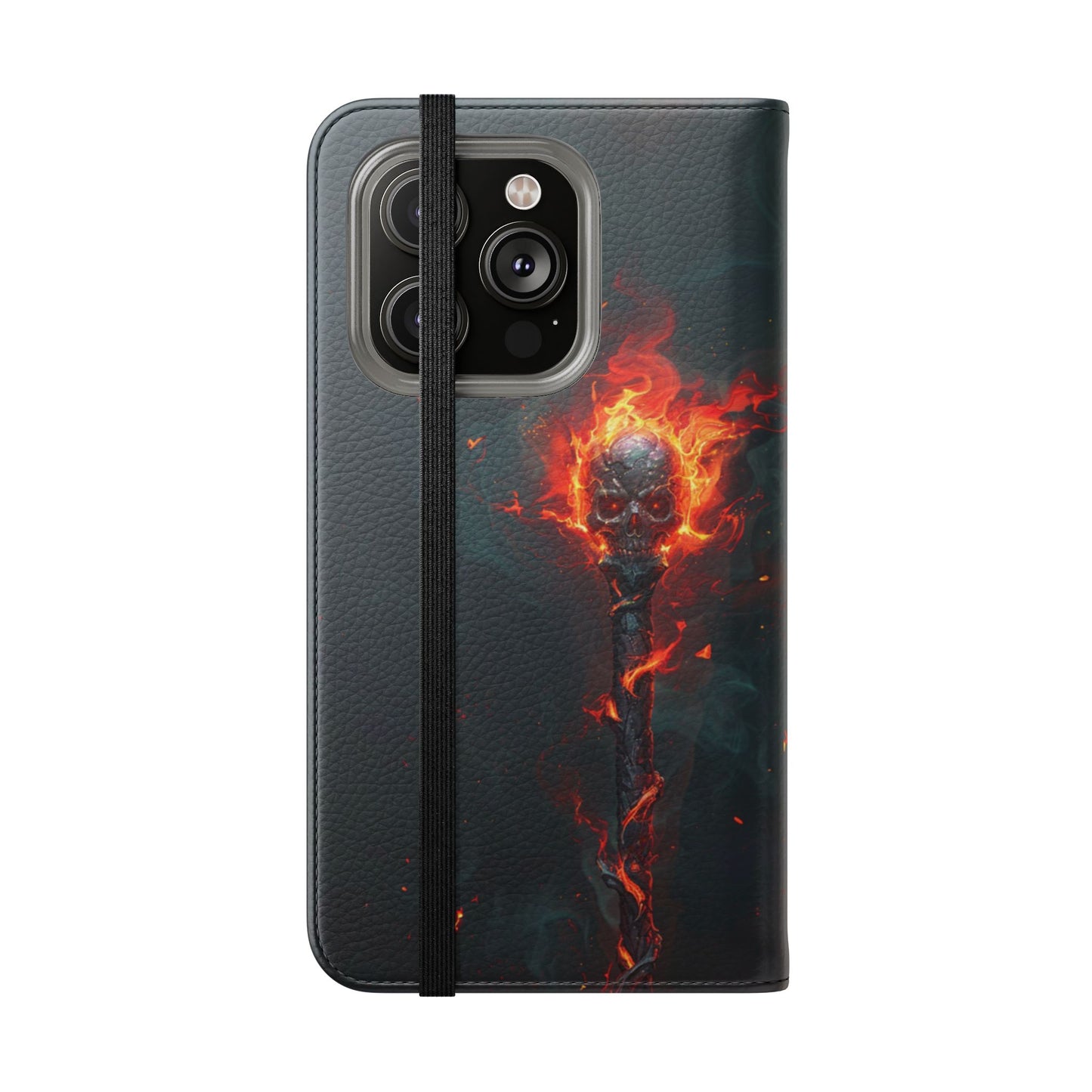 Inferno Skull Staff - Wallet Flip Case