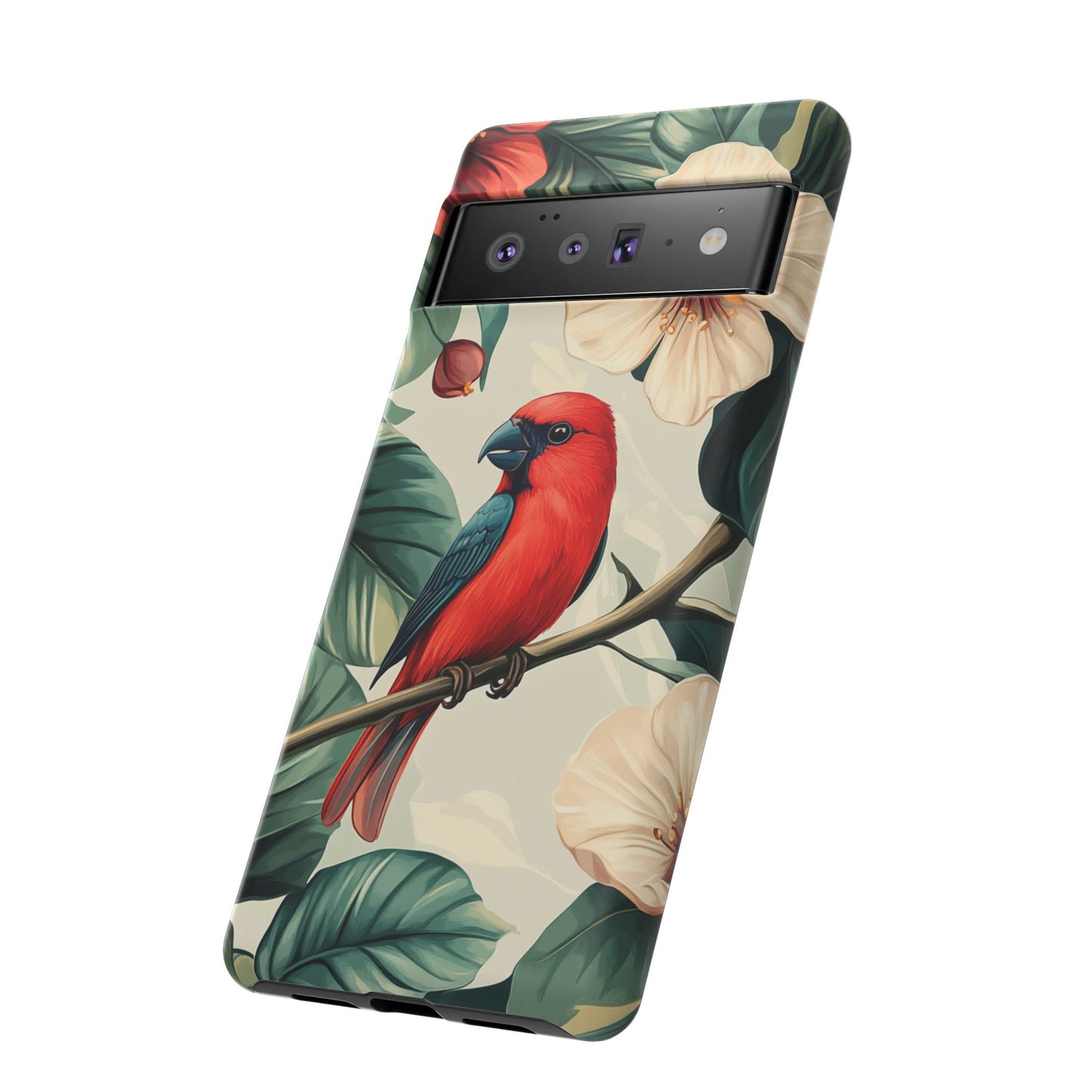 Tropical Bird and Hibiscus Phone Case – iPhone, Google Pixel, Samsung Galaxy