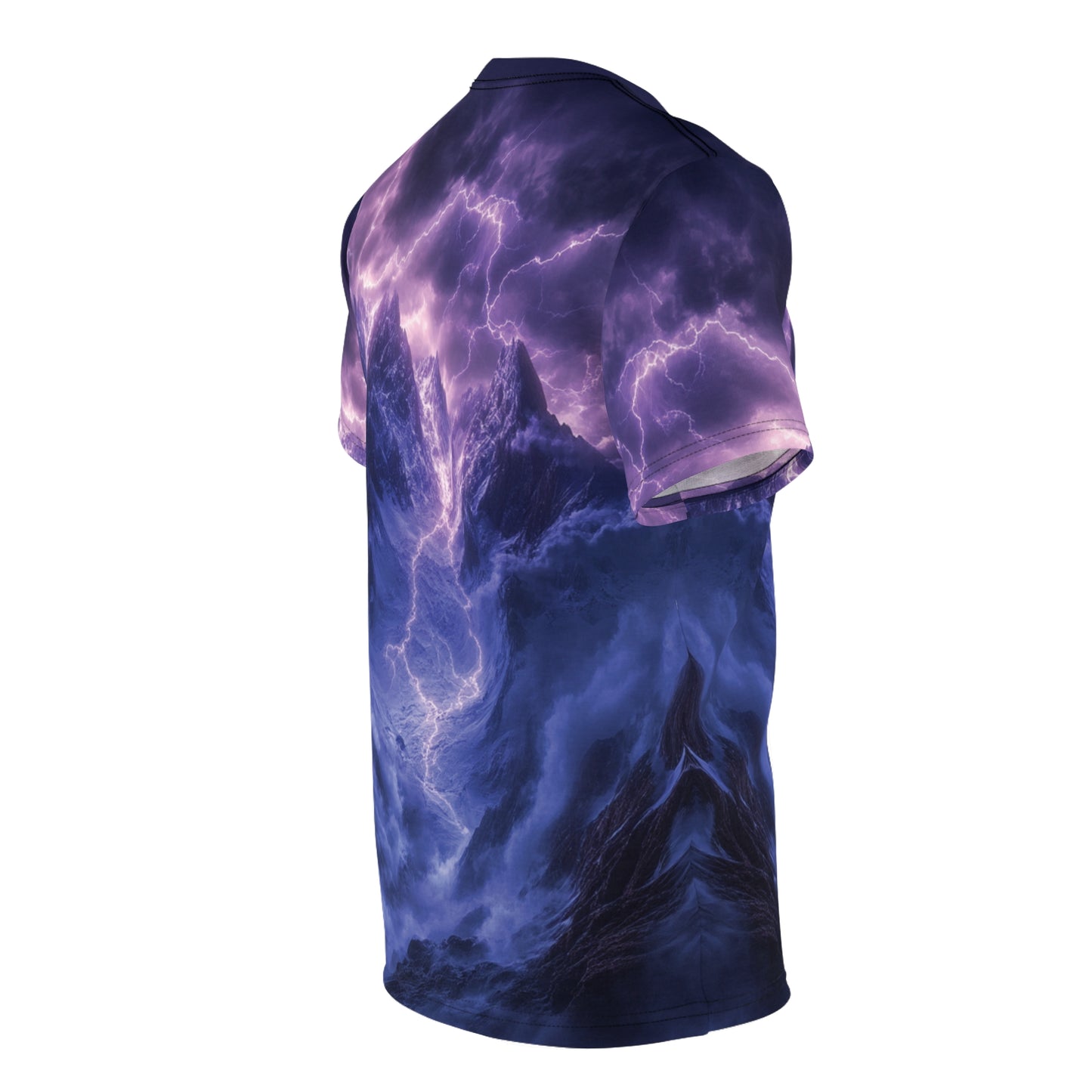 Lightning Storm Mountain All-Over Print T-Shirt